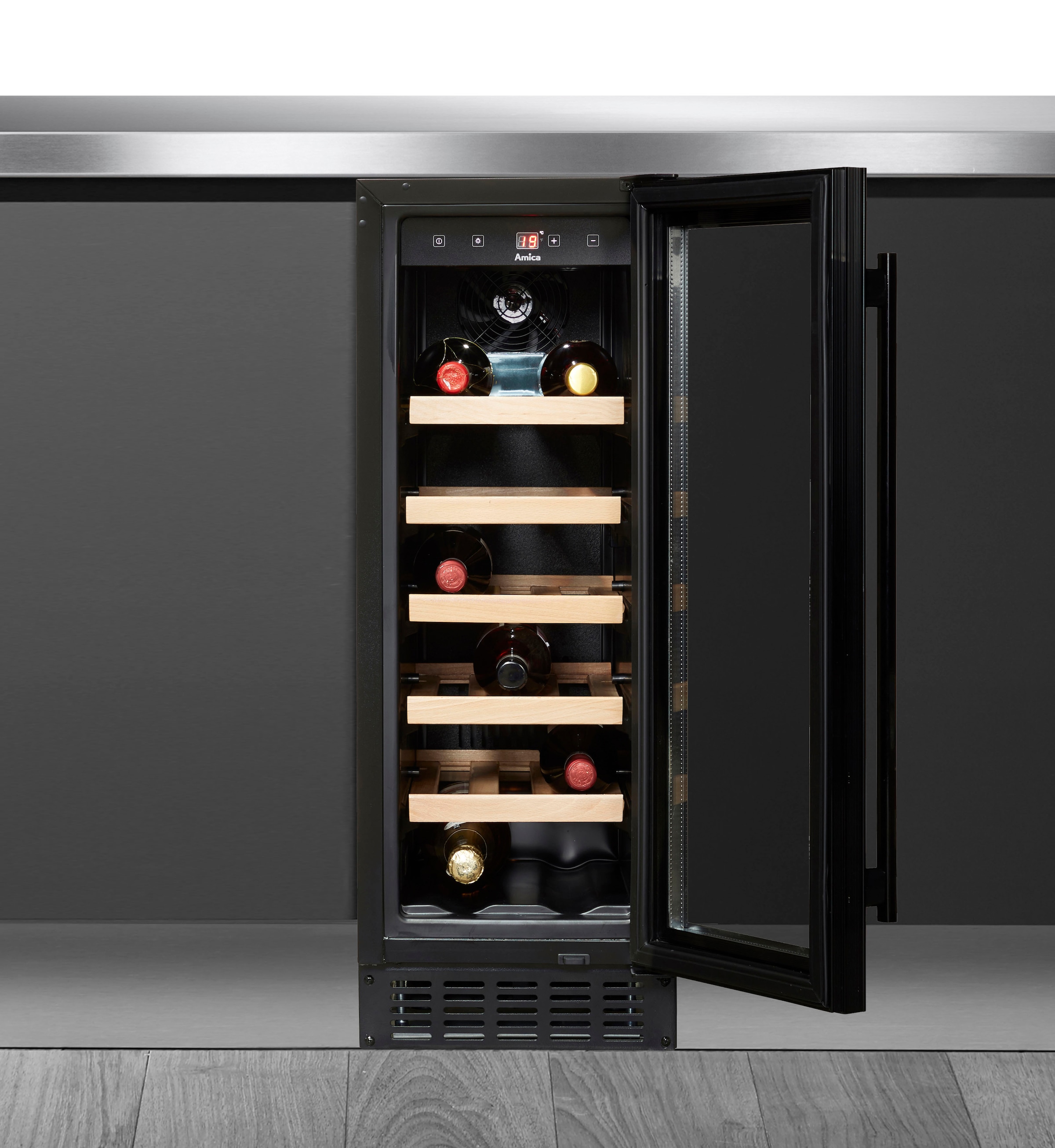 Amica Weinkühlschrank »WK 341 115 S«, für 20 St. Standardflaschen á 075l, S günstig online kaufen