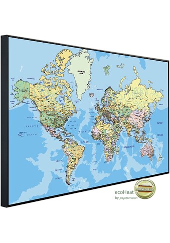 Papermoon Infrarotheizung »Weltkarte«, sehr angenehme Strahlungswärme kaufen