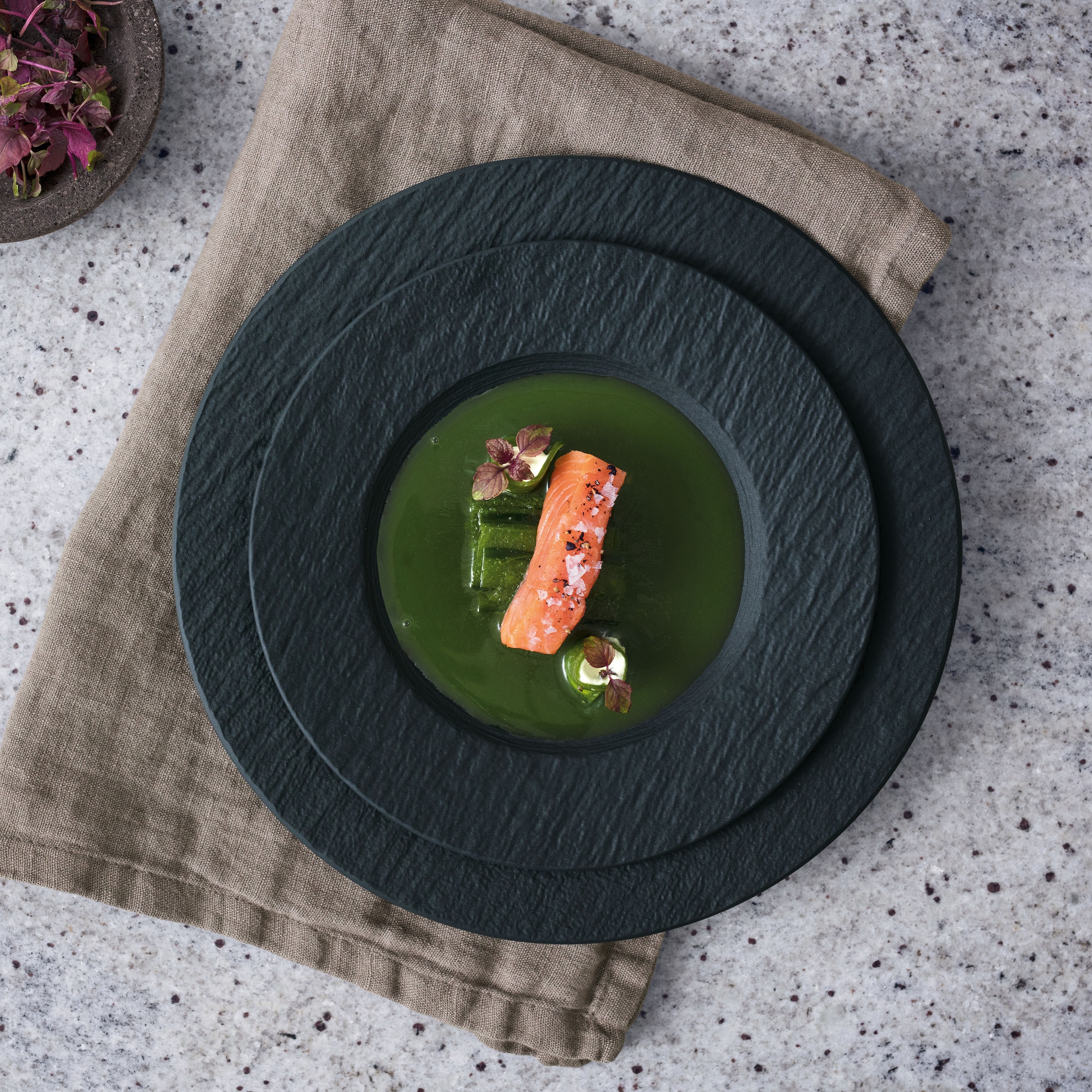 Villeroy & Boch Geschirr-Set »Manufacture Rock Pastaset« Durchgefärbtes Premium Porzellan