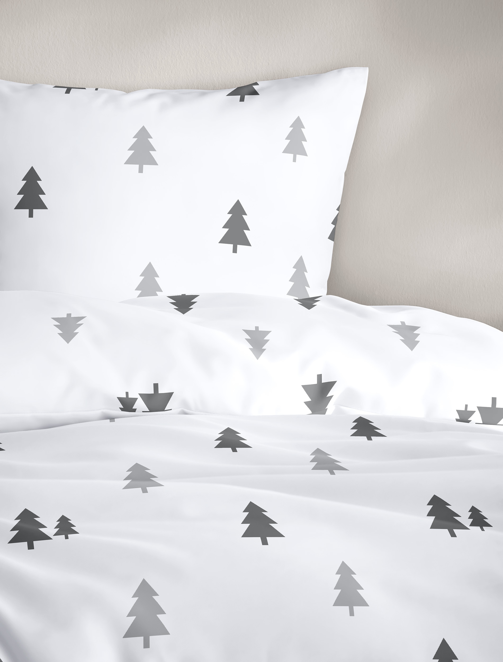 BIERBAUM Bettwäsche »4175« 2 Stk. tlg. Mako-Satin, 100 % Baumwolle, pflegeleicht