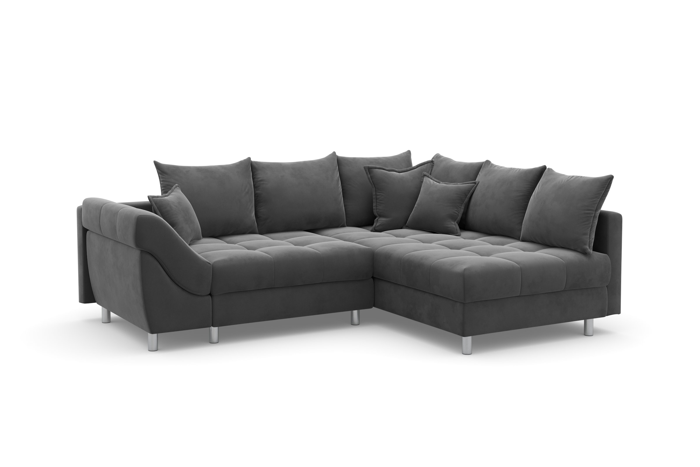 COLLECTION AB Ecksofa Joseli,  mit Zier- und Rückenkissen, komfortable Schanzen-Armlehne