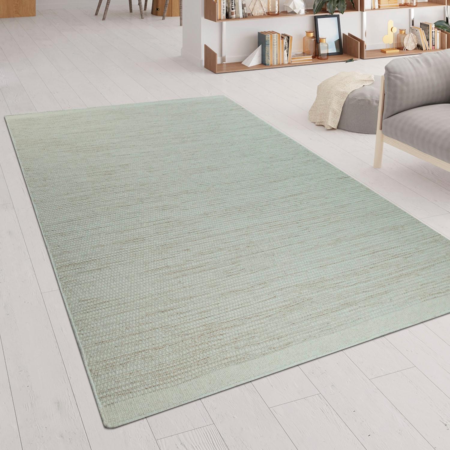 Paco Home Wollteppich »Kasko 300«, rechteckig, 12 mm Höhe, Handweb, Flachgewebe, reine Wolle, handgewebt, hochwertig verarbeitet