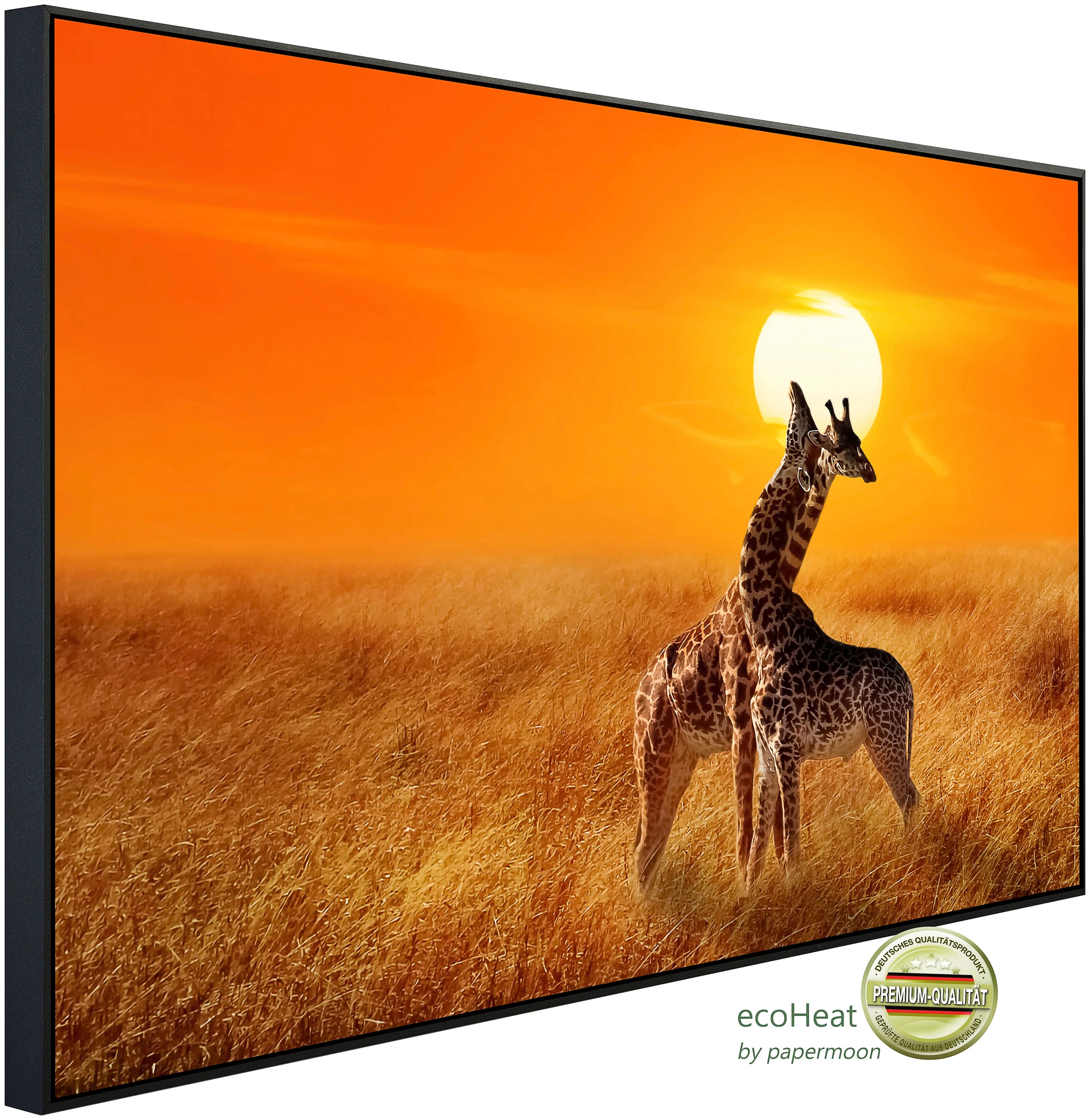 Papermoon Infrarotheizung »Giraffen gegen Sonnenuntergang«, sehr angenehme günstig online kaufen