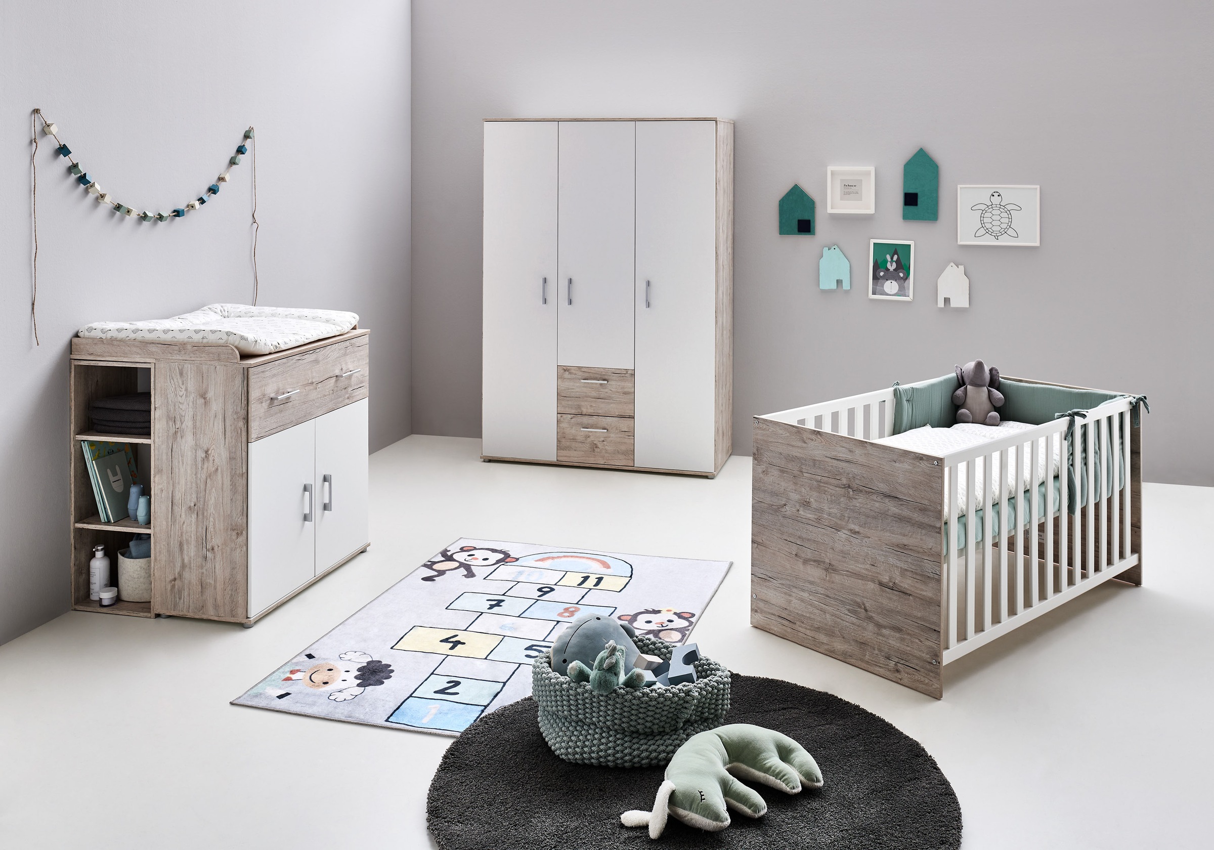 Home affaire Babyzimmer-Komplettset »Rieke, mitwachsende Möbel bis ins Juge günstig online kaufen