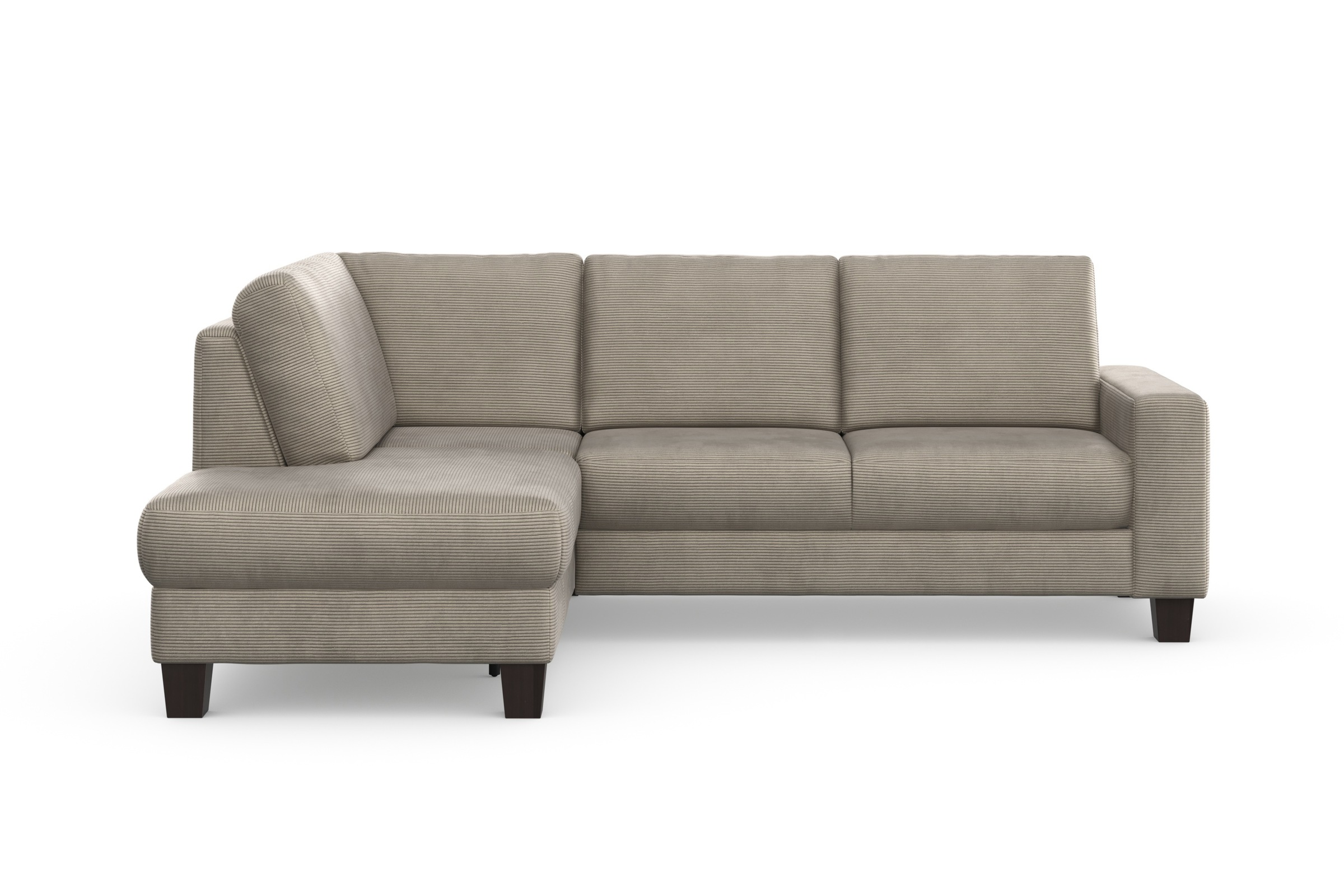 Home affaire Ecksofa »Summer L-Form«, mit Ottomane, mit oder ohne Bettfunktion und Bettkasten, Cord-Bezug