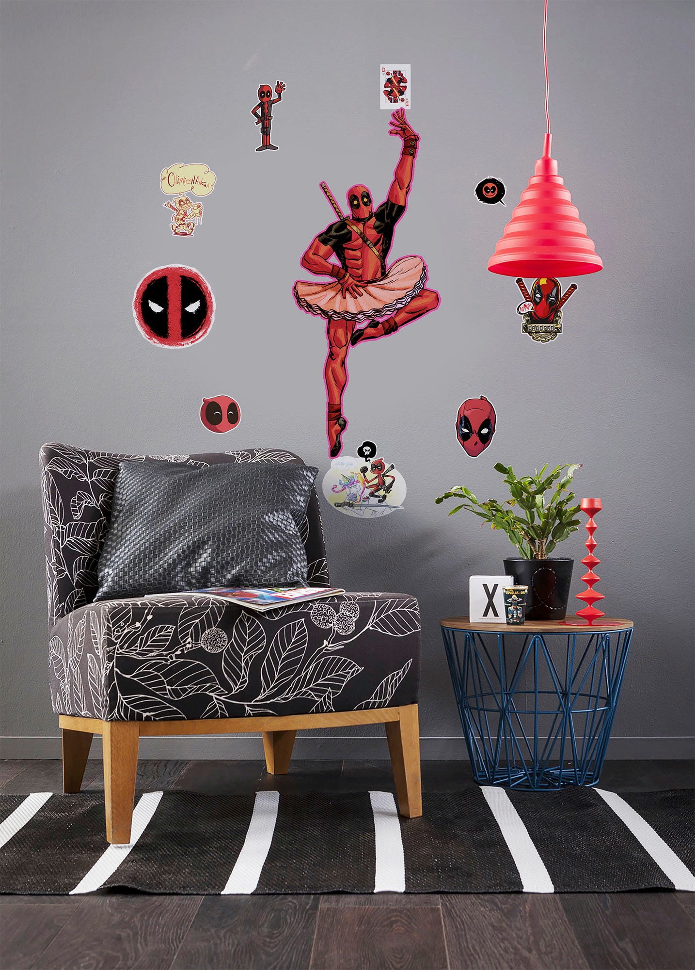 Komar Wandtattoo »Deadpool Derppool - Größe 50 x 70 cm«, (10 St.), selbstklebend, Wandsticker, Kinderzimmer