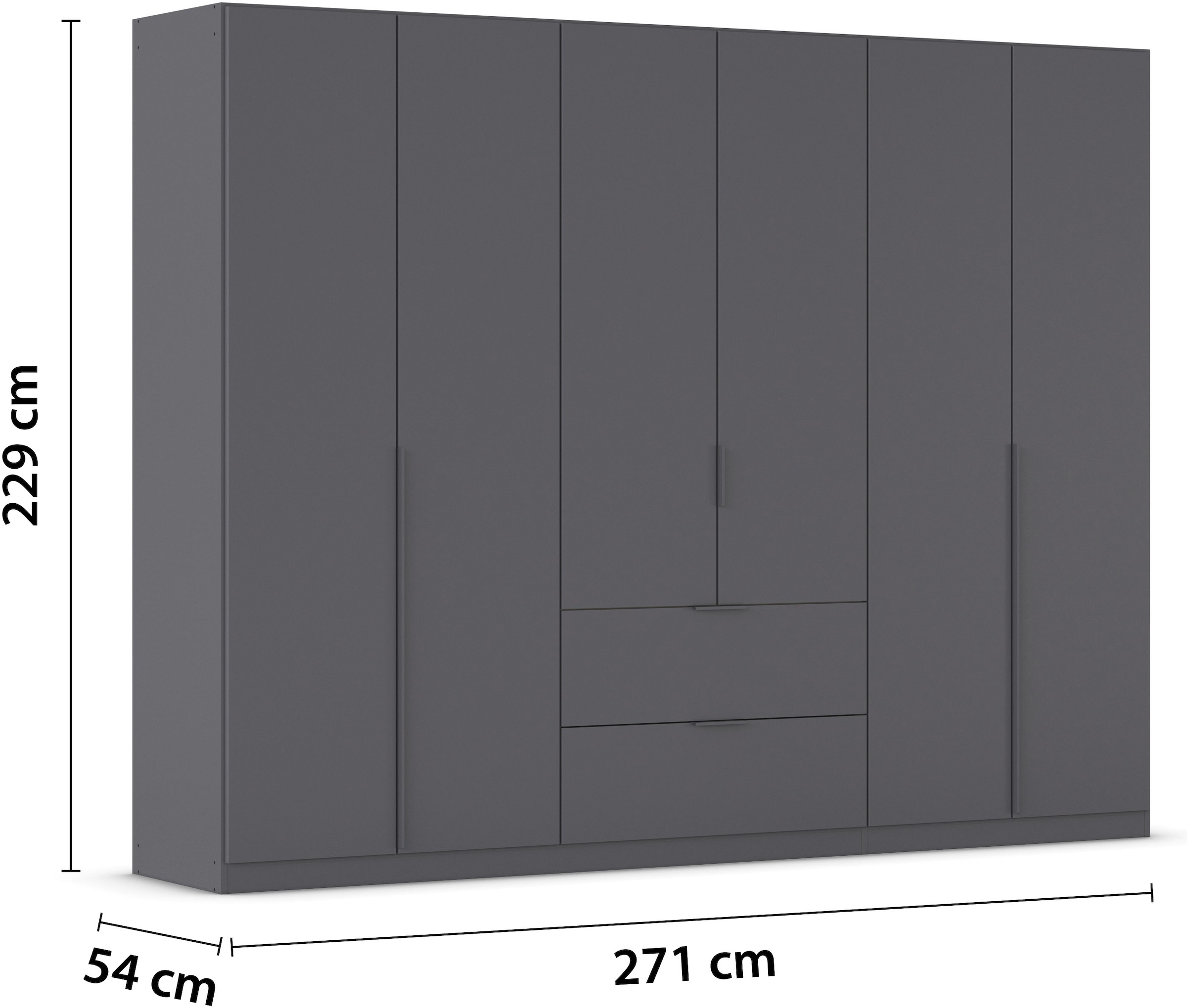 rauch Drehtürenschrank »Kleiderschrank Schrank Garderobe AGORDO mit Dekor- oder Hochglanzfront«, (in zwei Griff-Farben mit Dekor- oder Hochglanzfront), mit Außenschubkästen, in 6 Breiten und 2 Höhen MADE IN GERMANY