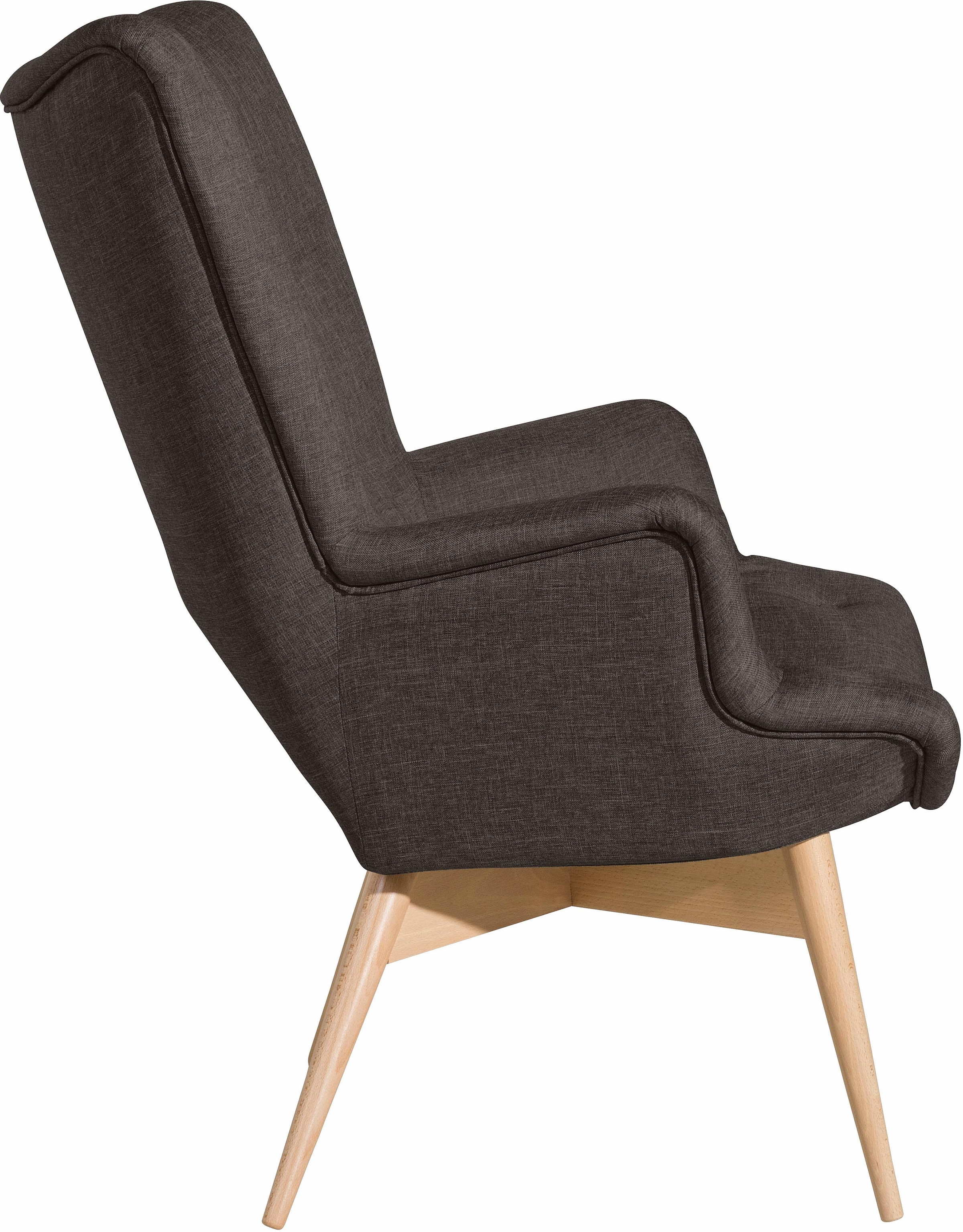 Max Winzer® Sessel »Arne, Hochlehnsessel, Loungesessel«, in Schalenform, im Retrolook, Hochlehner