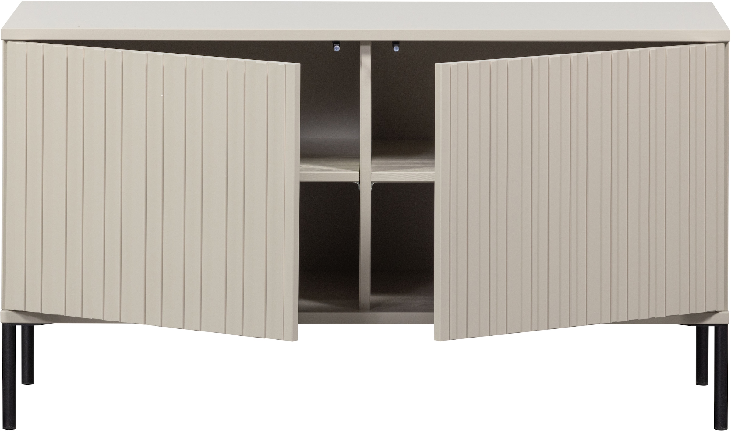 WOOOD Sideboard »New Gravure FSC® Mix holz mit Druckmechanismus H 56 x B 150 x T 44 cm« Das Gravure New TV-Möbel von WOOOD mit Stil, Stauraum und Push-to-Open
