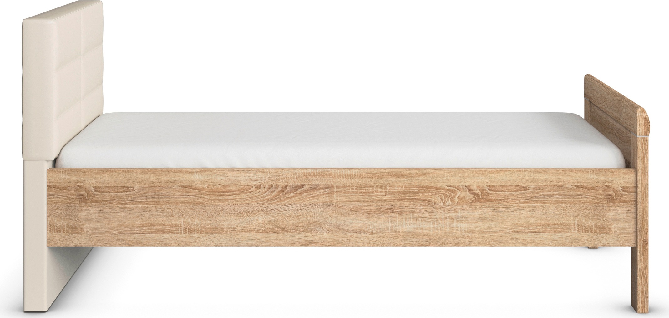 rauch Bett »Bett Einzelbett Stollenbett EVELYN«, in Komforthöhe mit Polsterkopfteil in elegantem Stil MADE IN GERMANY