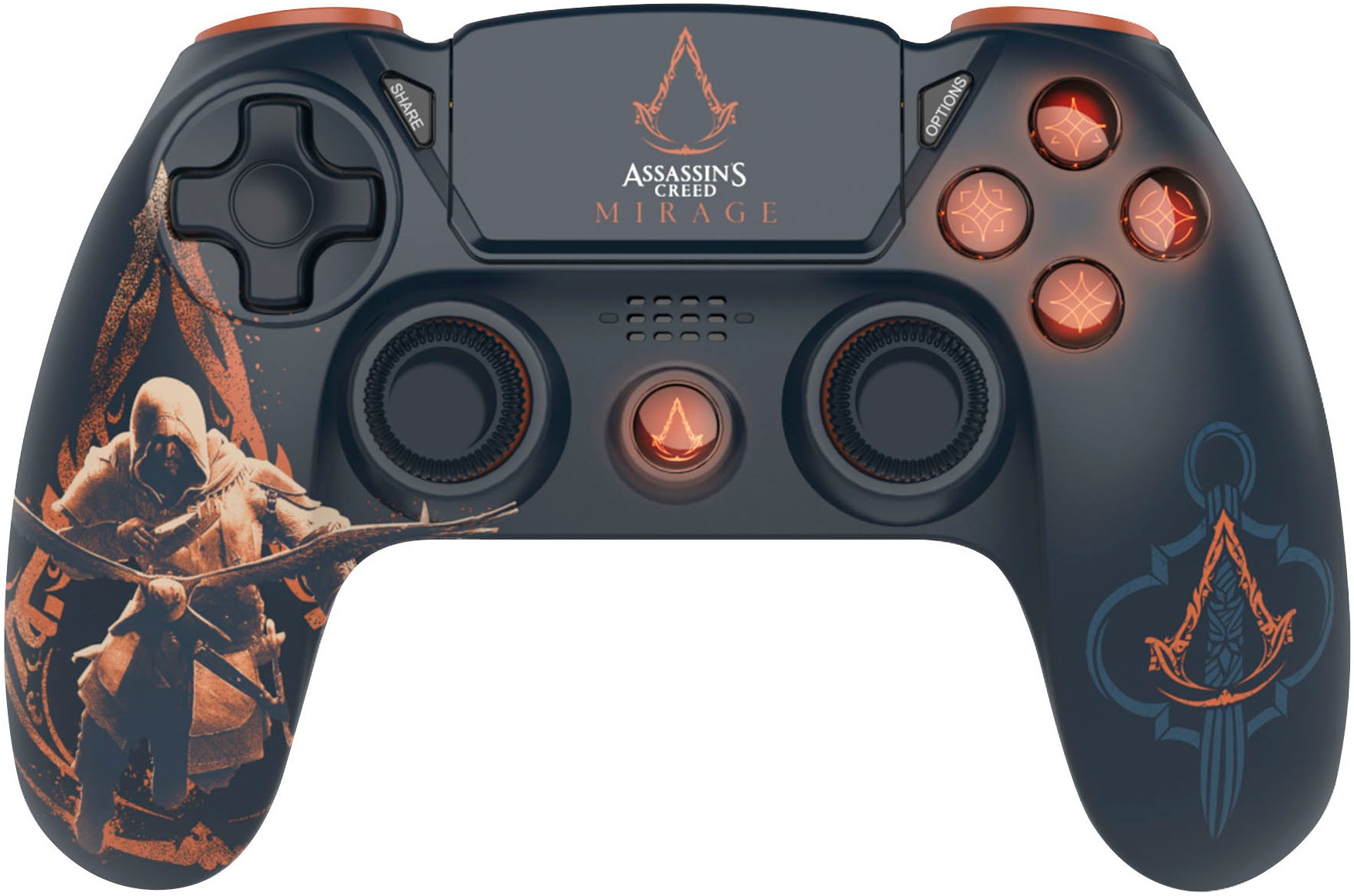 FREAKS AND GEEKS PlayStation 4-Controller »Assassins Creed Mirage« bunt Integrierter Lautsprecher