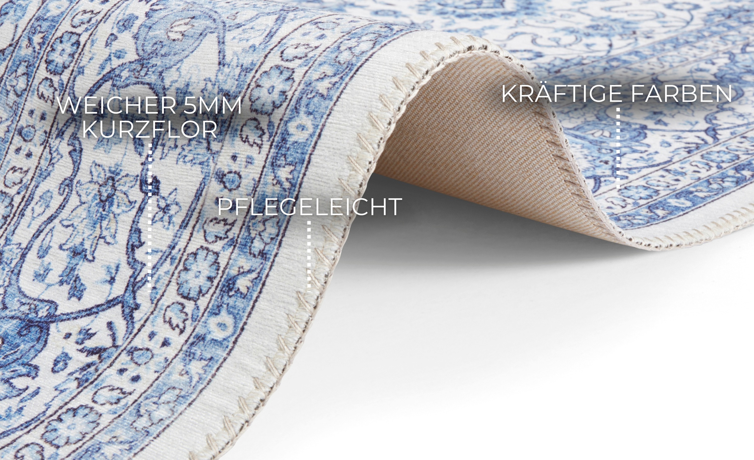 ELLE DECORATION Teppich »Keshan Maschad«, rechteckig, 5 mm Höhe, Orientalis günstig online kaufen