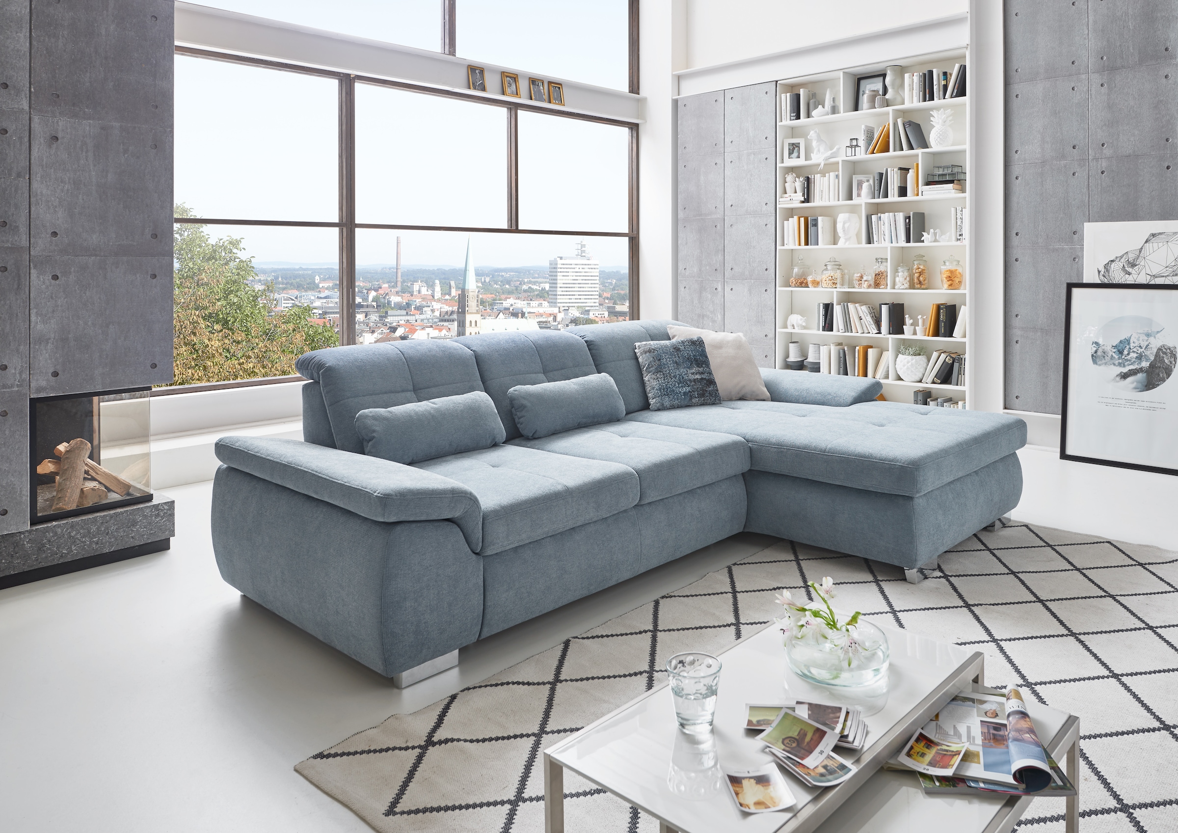 Die PlanBar Ecksofa »MP-IN16037 L-Form mit Kaltschaum-Polsterung« mit Sitzt günstig online kaufen