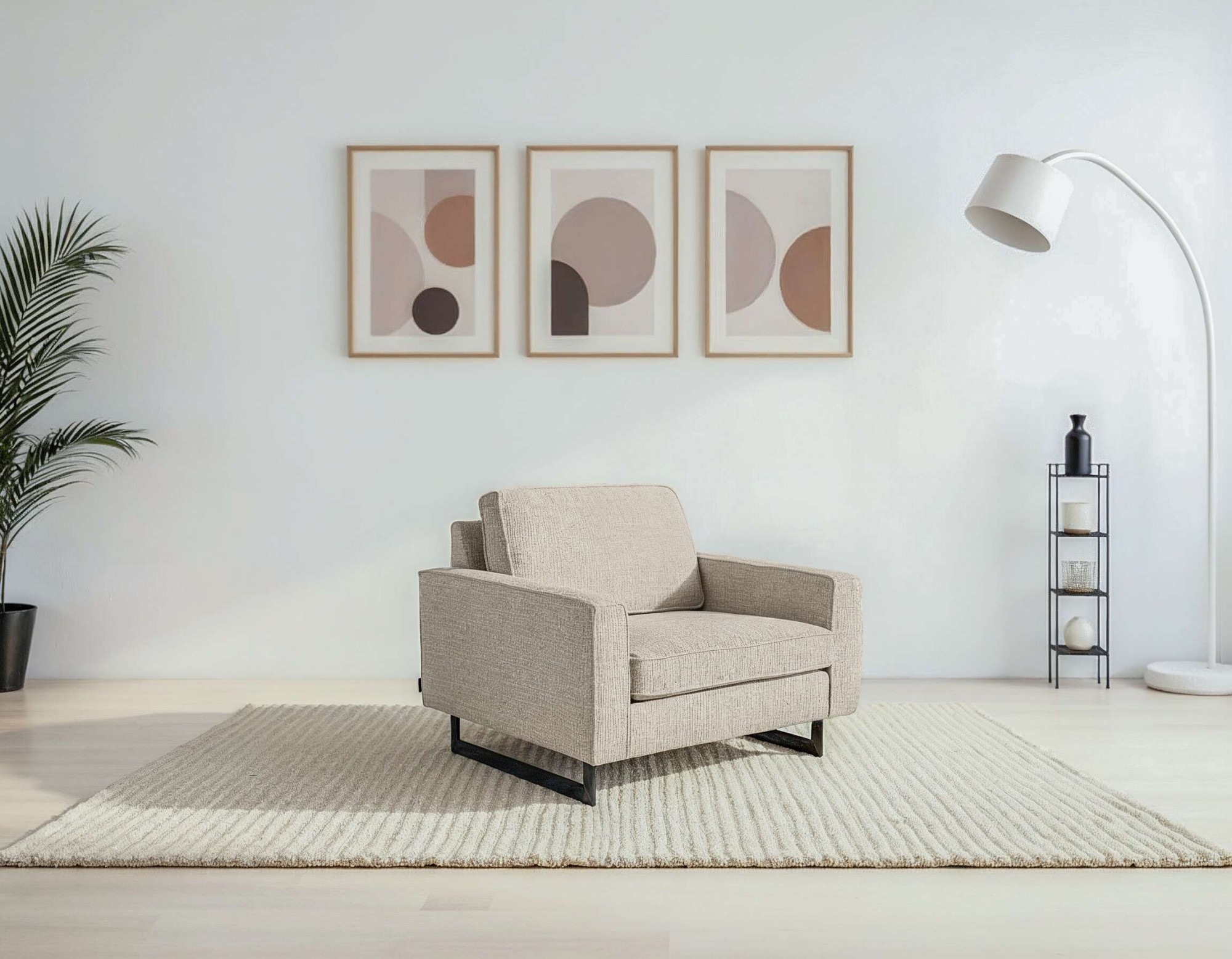 PLACES OF STYLE Loveseat »Pinto 105 cm, Cord, Chenille, Lederoptik« mit Ked günstig online kaufen