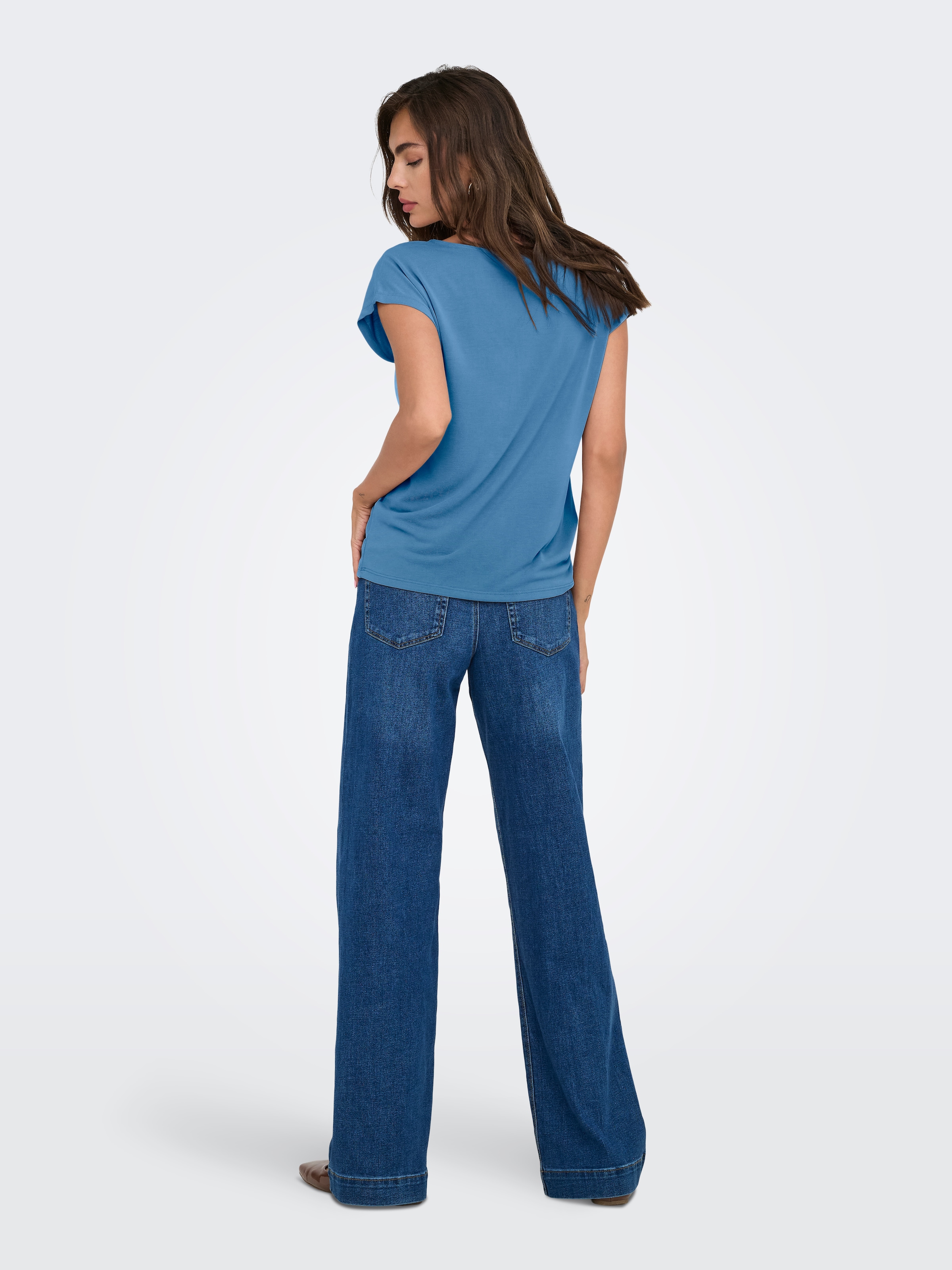 ONLY V-Shirt »ONLFREE S/S MOD.V-NECK TOP JRS NOOS«