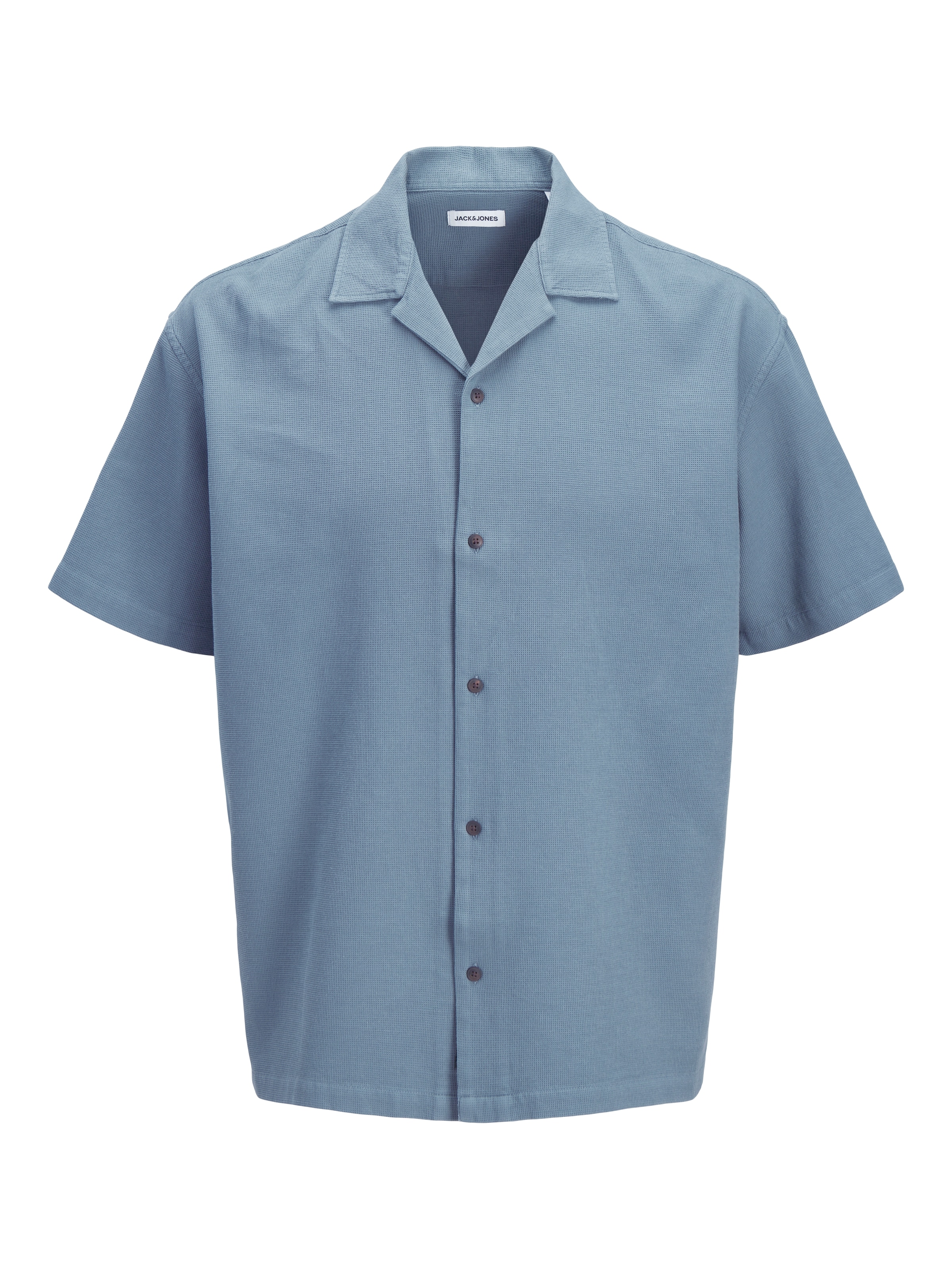 Jack & Jones Junior Kurzarmhemd »JJGLOBAL WAFFLE RESORT SHIRT SS JNR« Baumwolle, locker geschnitten