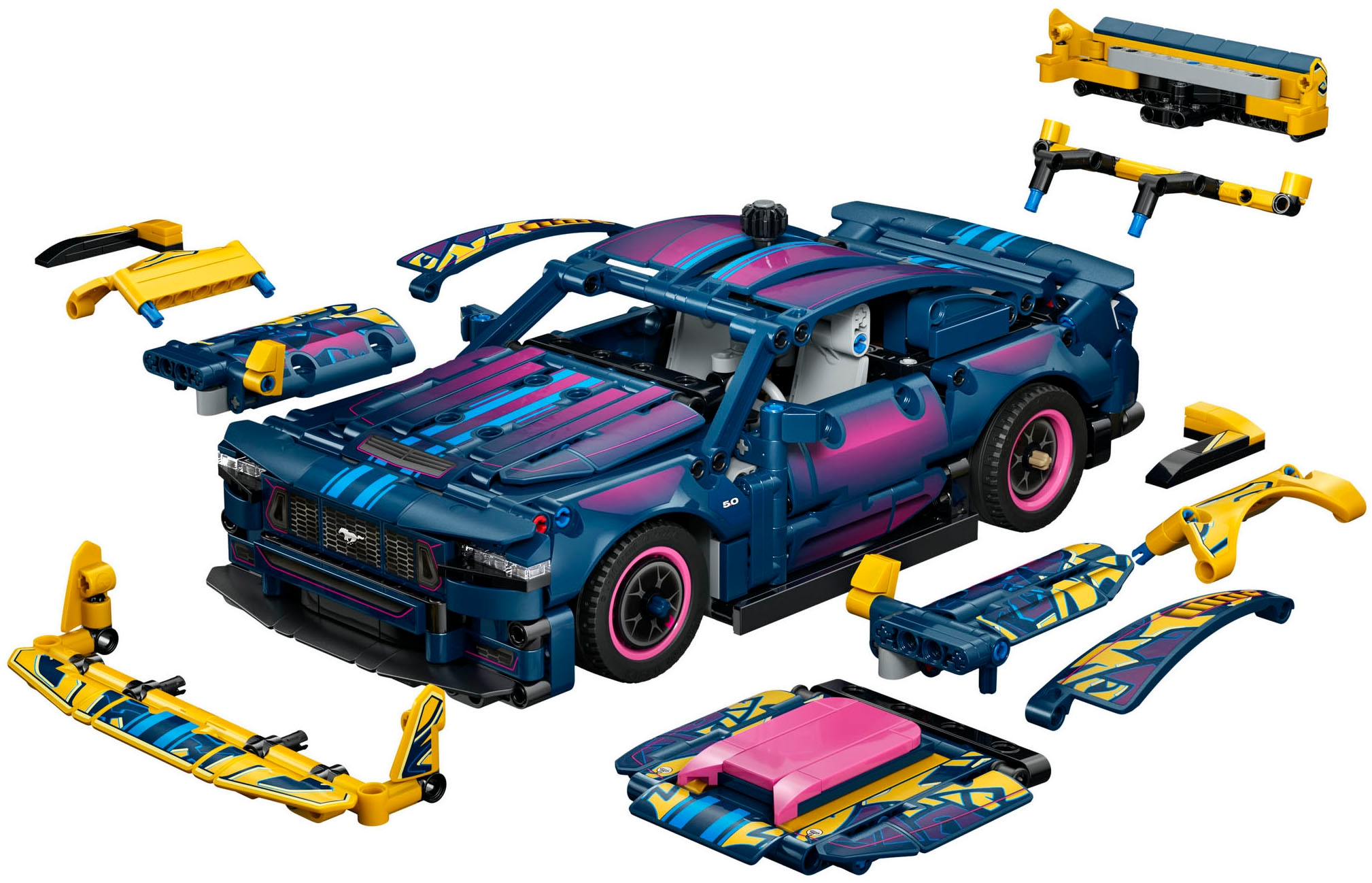 LEGO® Konstruktionsspielsteine »Ford Mustang GT Auto aus der Tuning-Werkstatt (42236), LEGO Technic« Made in Europe