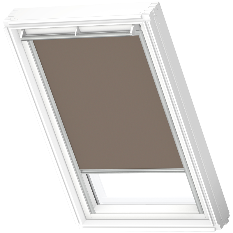 VELUX Verdunklungsrollo »DKL MK04 4574S« verdunkelnd Verdunkelung ohne Bohren in Führungsschienen alufarbene Führungsschienen & Griffleiste Nougat...