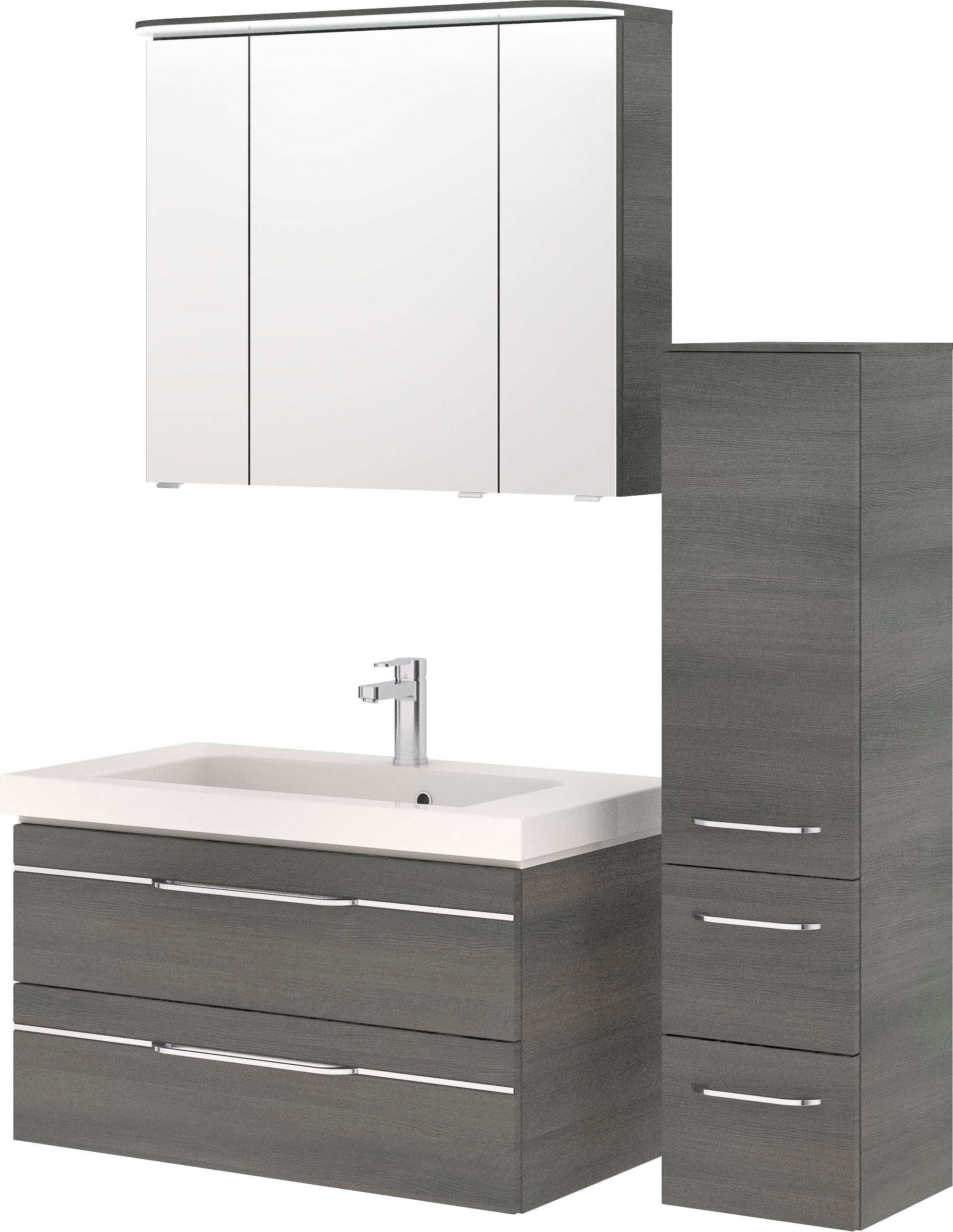 Saphir Badmöbel-Set »Balto Sprint 3-teilig, Mineralmarmor-Waschtisch mit LE günstig online kaufen