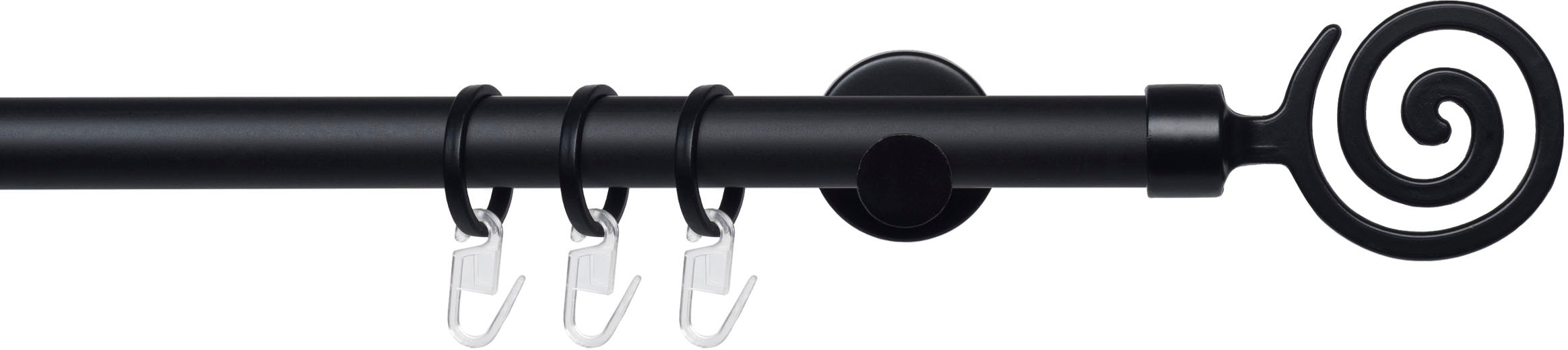 Liedeco Gardinenstange »Stilgarnitur 20 mm Blues Eric« Ø 2 mm 1 läufig-läuf günstig online kaufen
