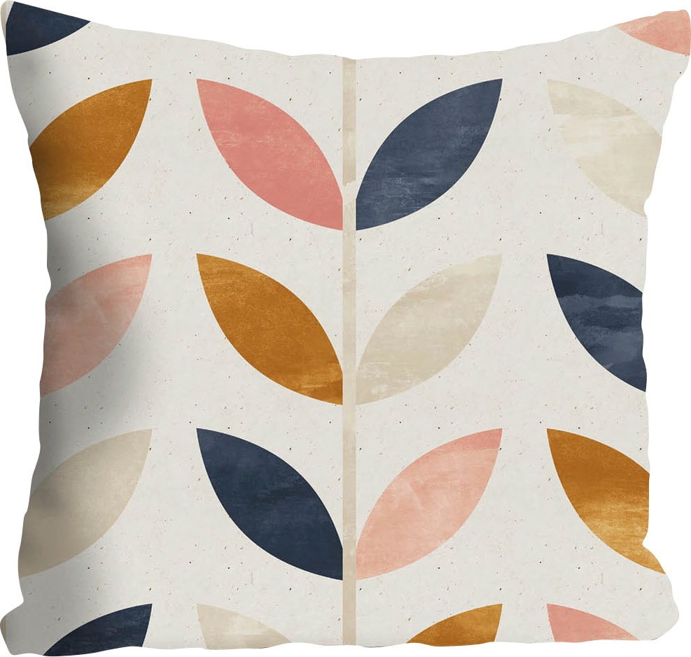 queence Dekokissen »Nils«, Kissenhülle,Blätter,Floral,Naturmotiv,Pflanzenmuster