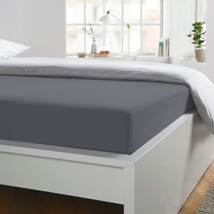 Schlafgut Spannbettlaken »Mako-Jersey aus 100% Baumwolle, Bettlaken«, für Matratzen bis 20 cm Höhe, in 90x200, 140x200 oder 180x200 cm
