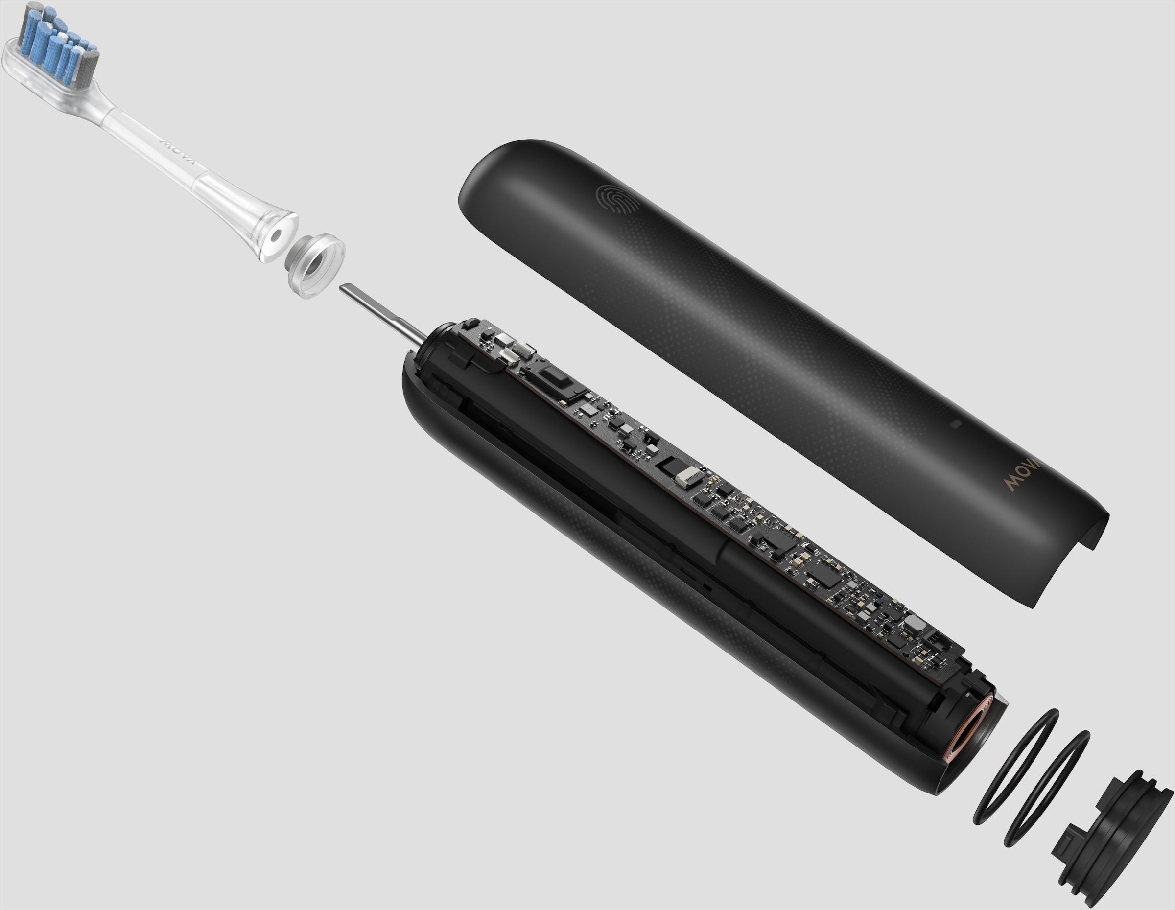 Mova Elektrische Zahnbürste »MOVA Fresh Pro 3DClean™ Electric Toothbrush with App«, 2 St. Aufsteckbürsten, Akku hält 30 Tage, Intuitive Druckerkennung, App- und Bluetooth-fähig