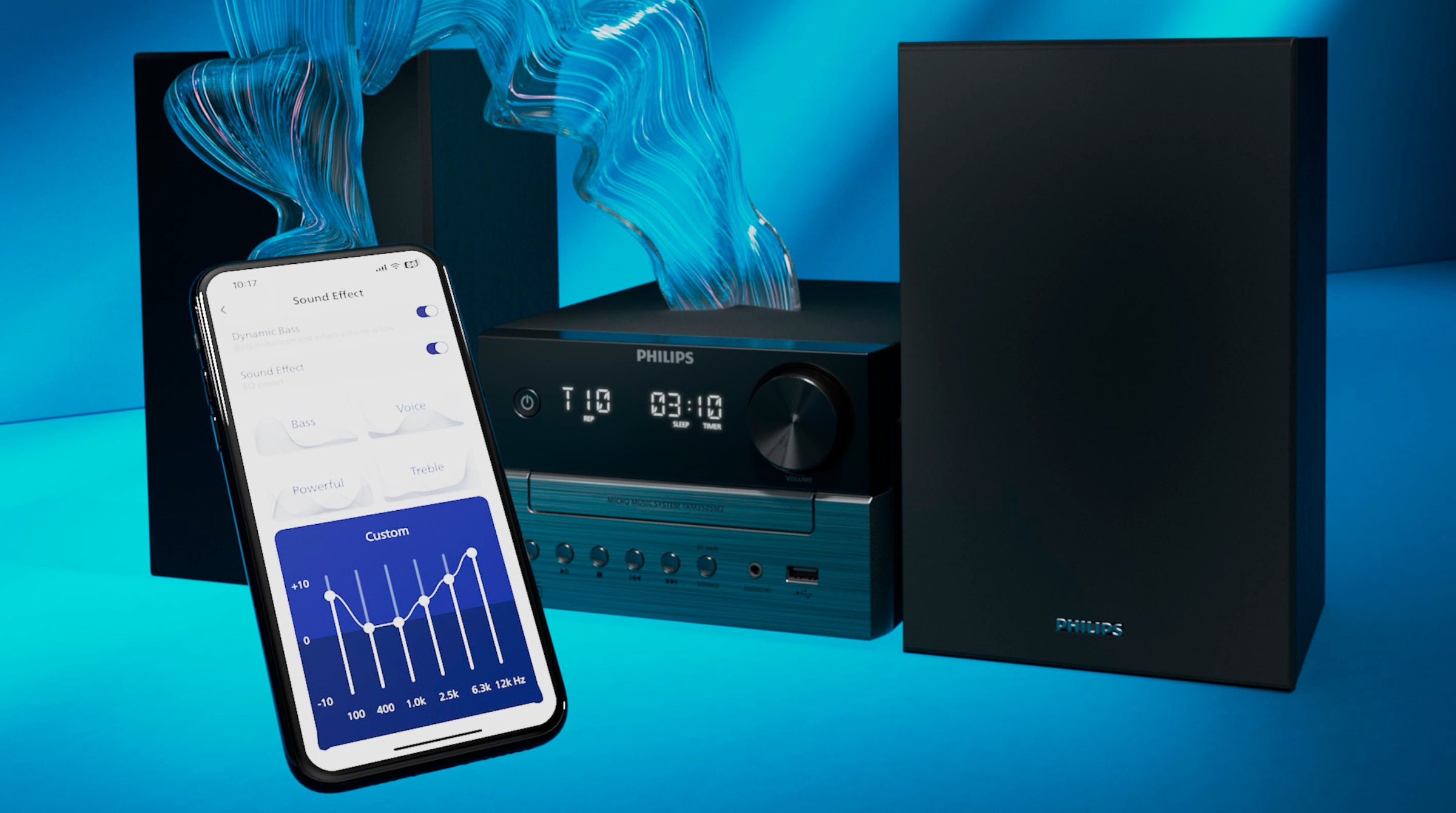 Philips Stereoanlage »TAM3505M2/12«, (Bluetooth Automatische Senderverfolgung-Digitalradio (DAB+)-FM-Tuner mit RDS 20 W)