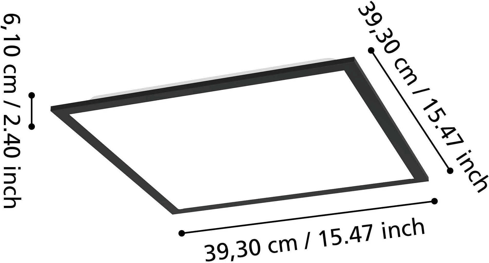 EGLO LED Deckenleuchte »MORADILLO Deckenlampe - Stahl - LED - 18,8W - IP20« LED-Modul 1 Stk. Kaltweiß | Neutralweiß | Warmweiß Wohzimmerlampe, Esszimmerlampe, Flur, Schlafzimmer, L39,3xB39,3xH6,1cm