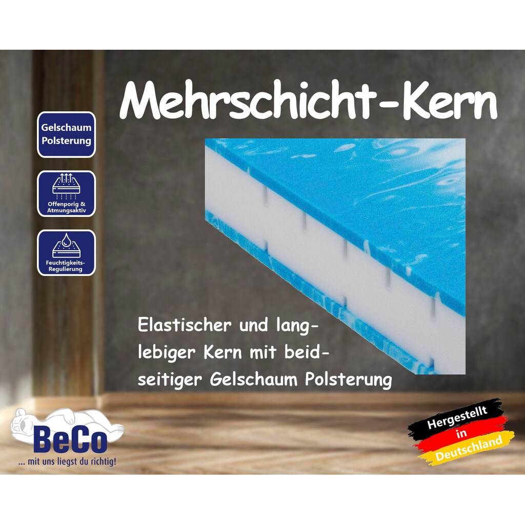 Beco Gelschaummatratze »GUMO«, 20 cm cm hoch, (1 St.), Matratze in diversen Größen erhältlich, hautfreundliche Matratze