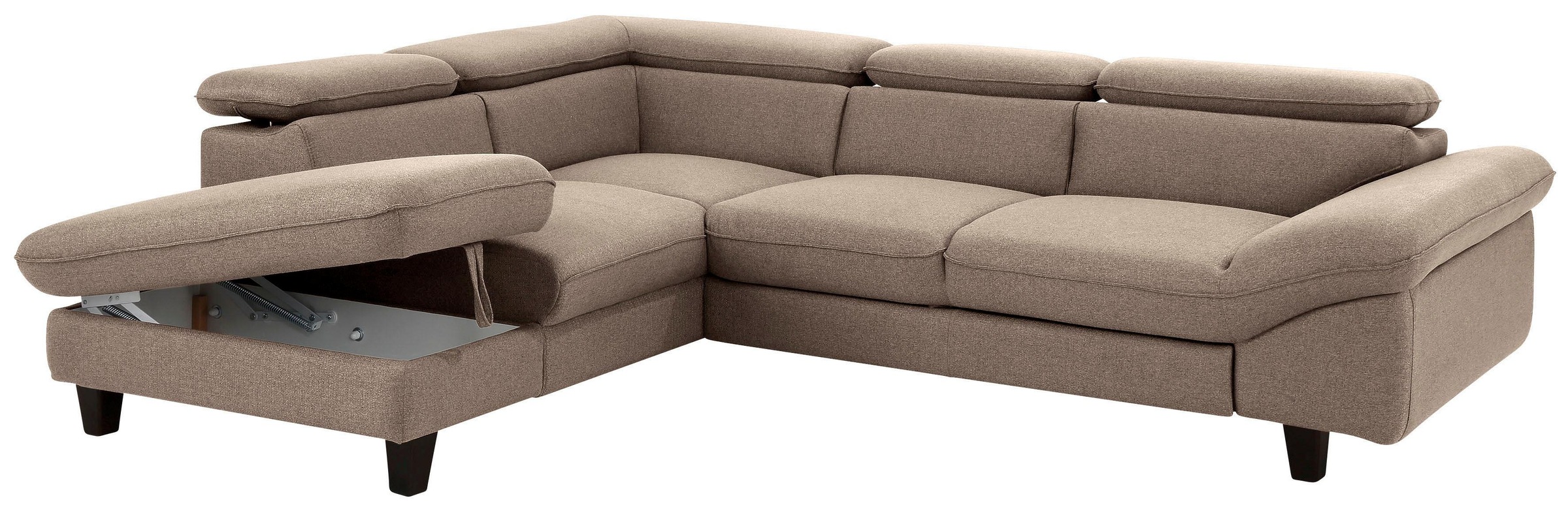 Home affaire Ecksofa »Pilot L-Form«, mit Kopfteilverstellung, wahlweise mit Bettfunktion & Bettkasten