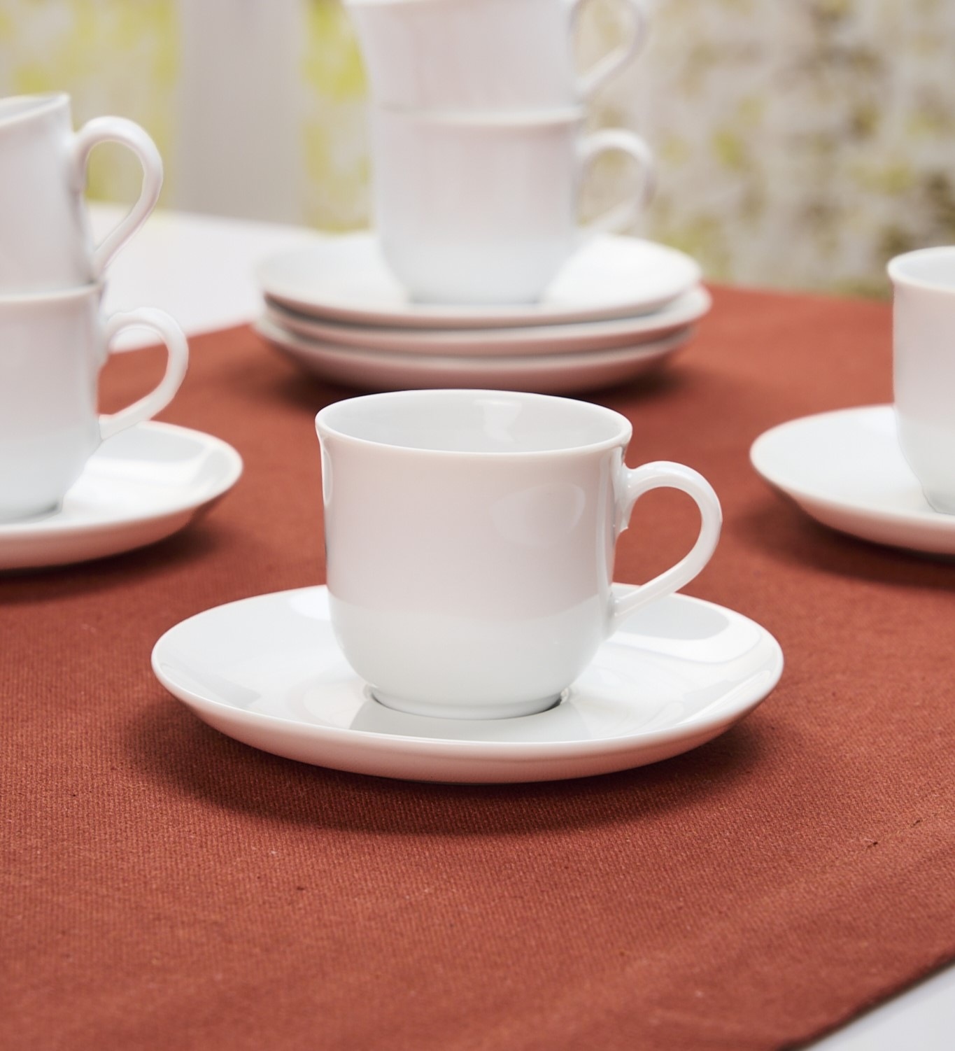 Retsch Arzberg Espressotasse »Bianca«, (Set, 12 tlg.), 6 Tassen, 6 Untertassen