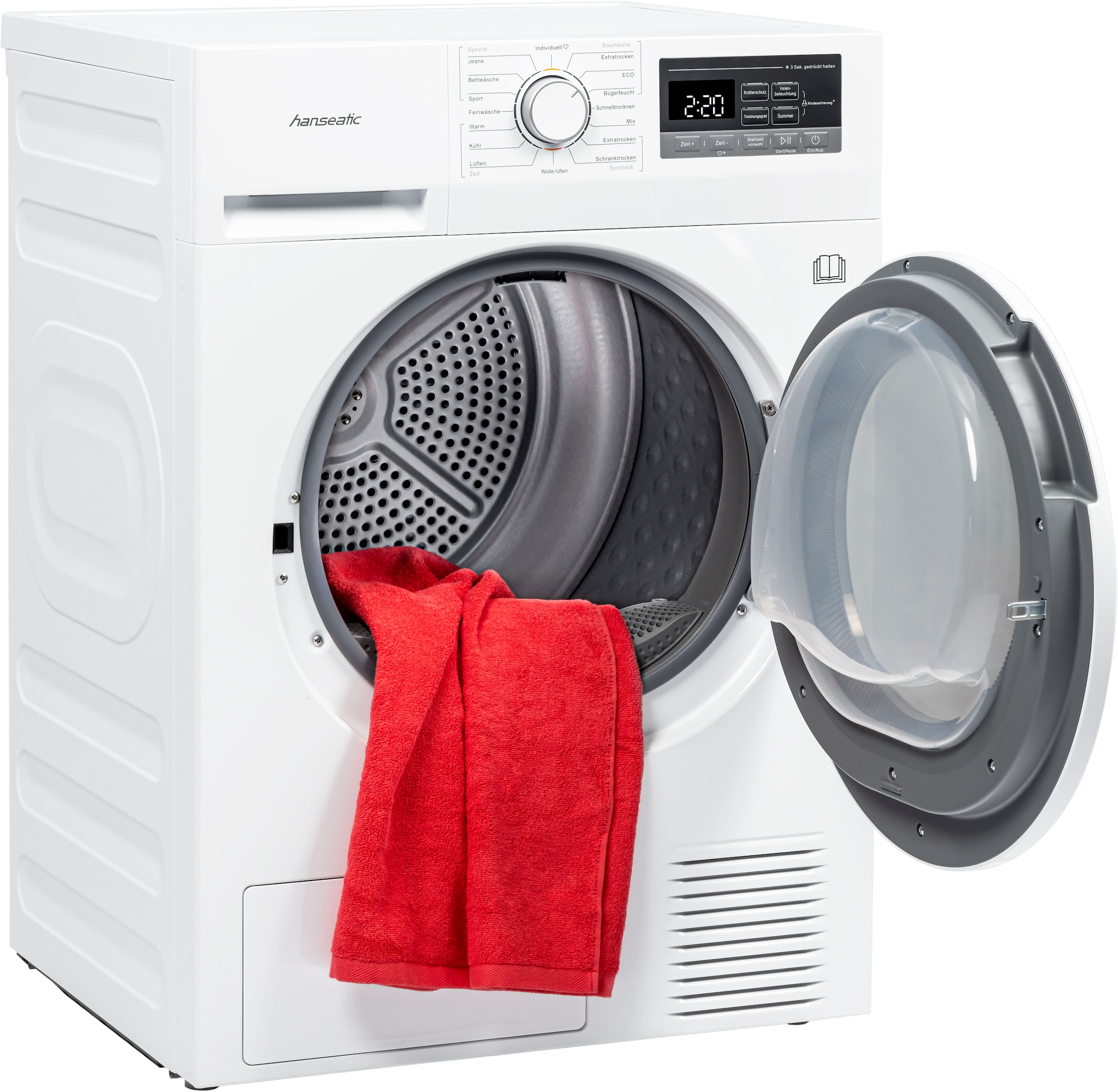 HANSEATIC Wärmepumpentrockner »HWT8EGT« weiß Mit Knitterschutz