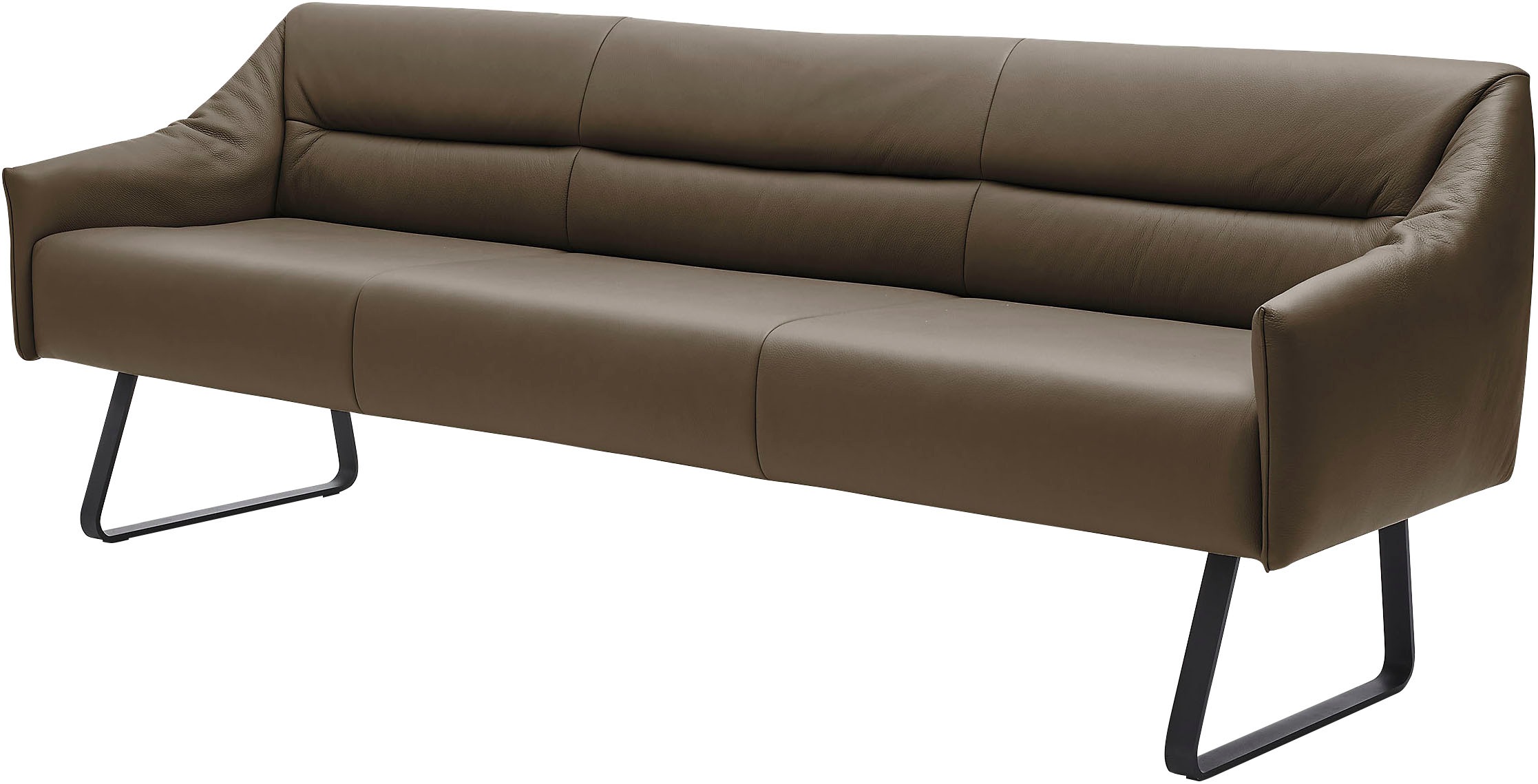 Musterring Essbank »JustB! SP500«, (1 St.), Metallkufe schwarz, verschiedene Farben, Breite 220 oder 250 cm