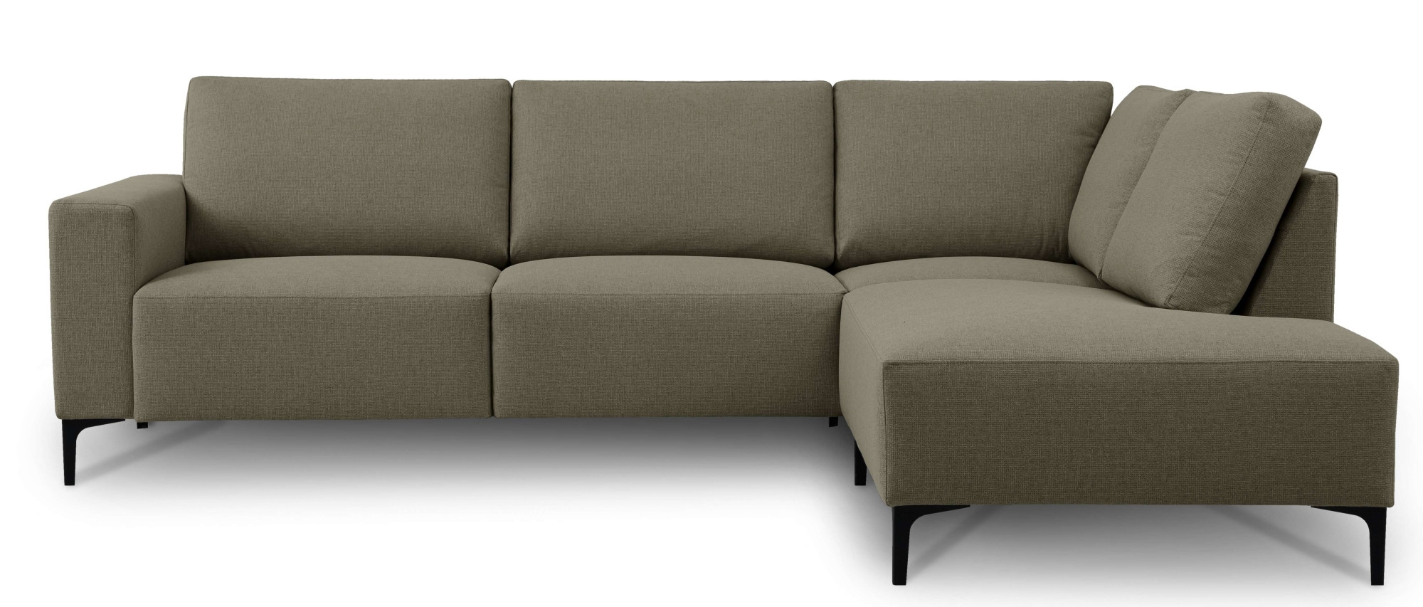 Home affaire Ecksofa »Tournon, L-Form, Breite 256 cm, Webstoff, Chenille«, Designsofa im nordischen Stil, Wellenunterfederung, Metallfüße