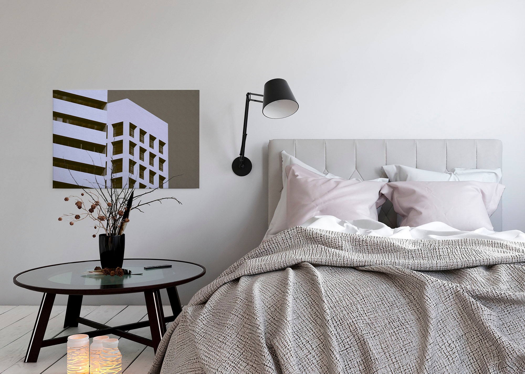 A.S. Création Leinwandbild »skyscraper«, Kunst-Modern-Kinder, (1 St.), Gebäude Keilrahmen Bild Grafisch Leinwand-Bild Wohnzimmer modern Wand