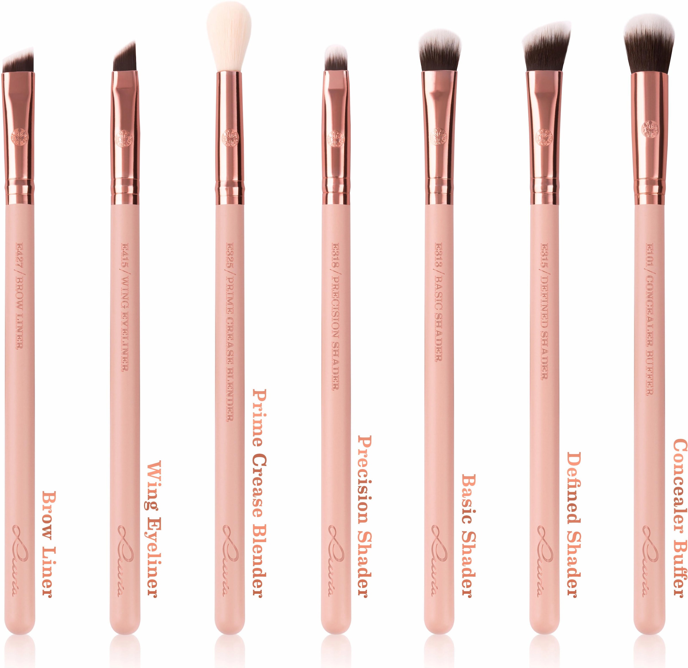 Luvia Cosmetics Kosmetikpinsel-Set »Essential Brushes - Rose Golden Vintage« vegan