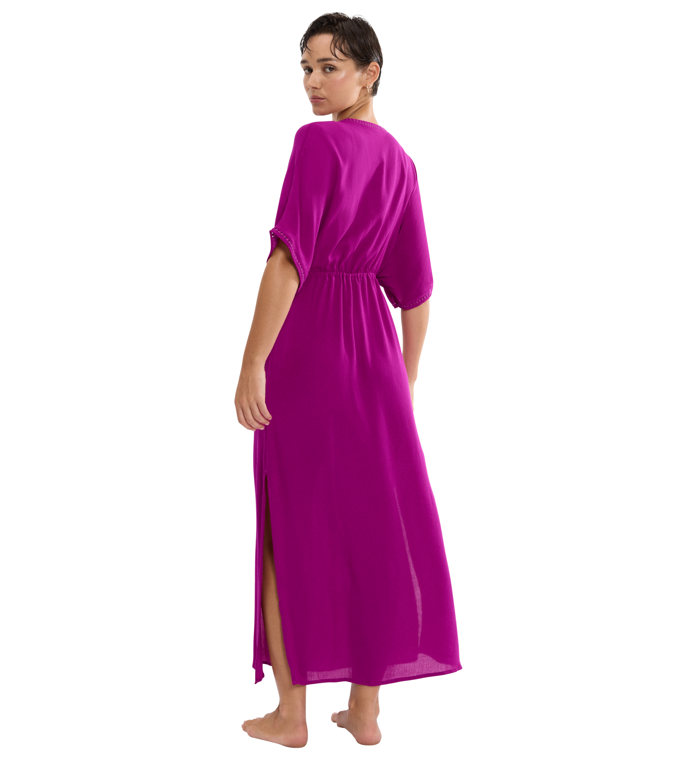 Triumph Strandkleid mit tiefem V-Ausschnitt und halb langem Arm