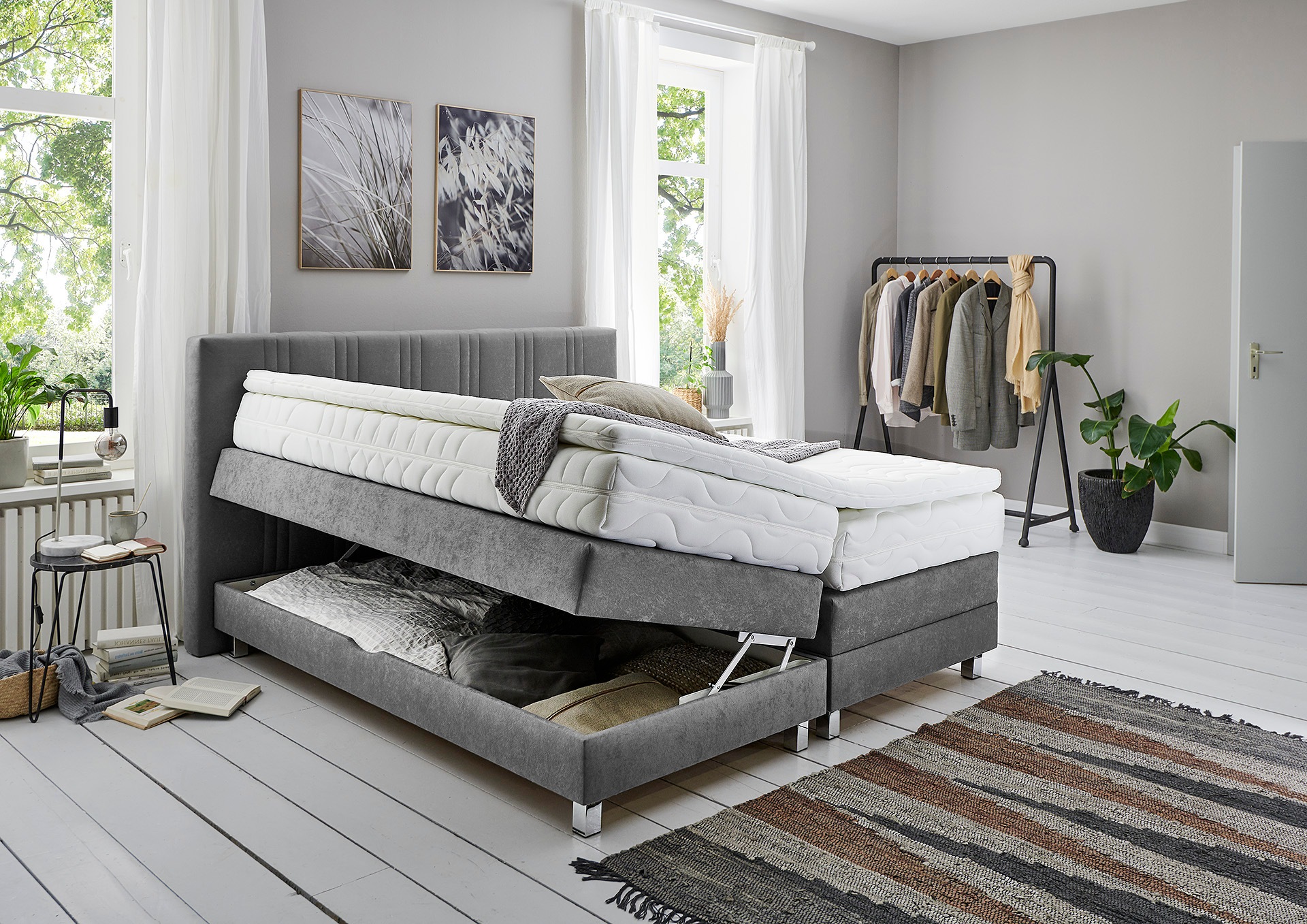 Westfalia Schlafkomfort Boxspringbett, wahlweise mit Bettkasten und Topper