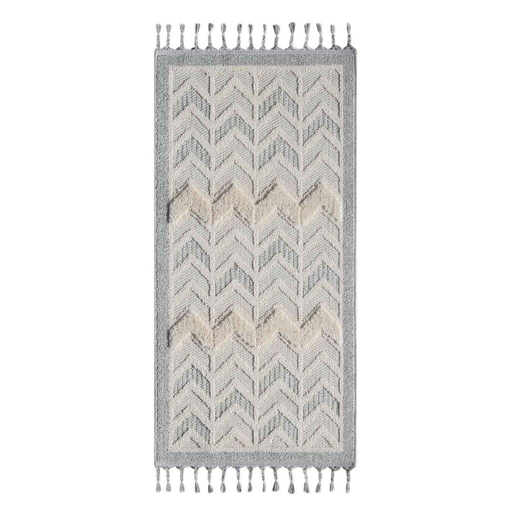 Carpet City Hochflor-Teppich »VALENCIA 920«, rechteckig, 20 mm Höhe, Läufer, Boho-Stil, Hochtief-Muster/ 3D-Effekt, mit Fransen