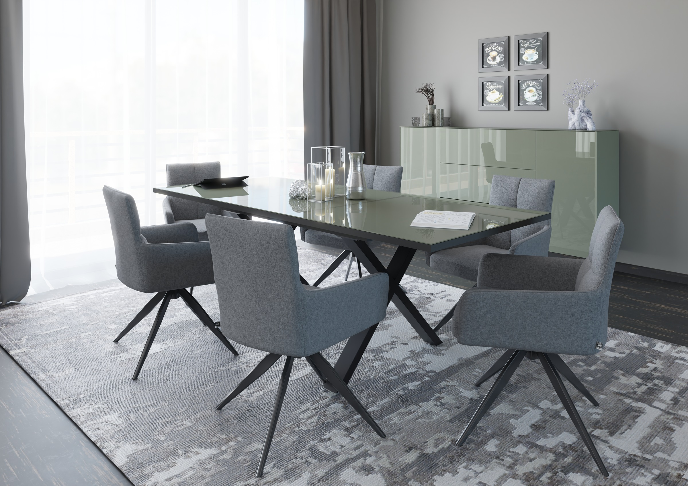 set one by Musterring Esstisch »Reno« 1 Stk. tlg. Mit Vierkantfuß, wählbaren Gestellen und Plattenfarben