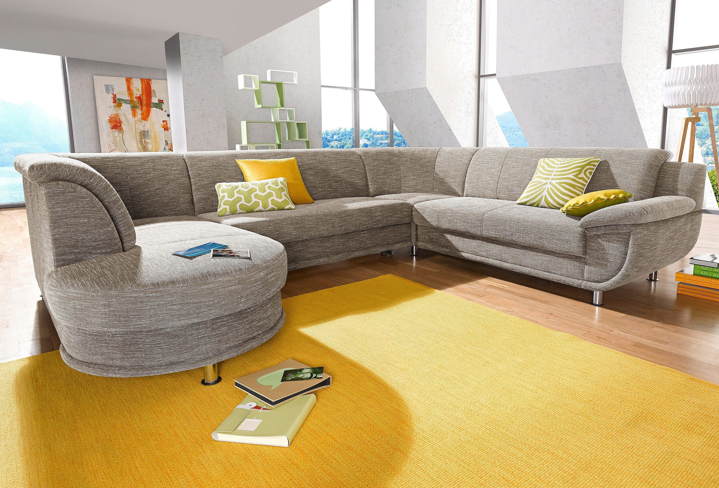 TRENDMANUFAKTUR Wohnlandschaft »Rondo, U-Form« inkl.Federkern, wahlweise mi günstig online kaufen