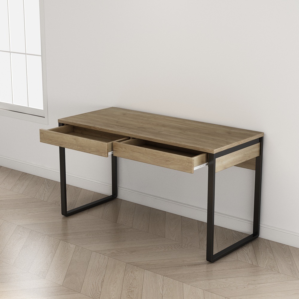 OTTO home Schreibtisch »Moid, Computertisch im modernen Design,« Breite 120/140/160 cm, mit Metallbeinen & Schublade