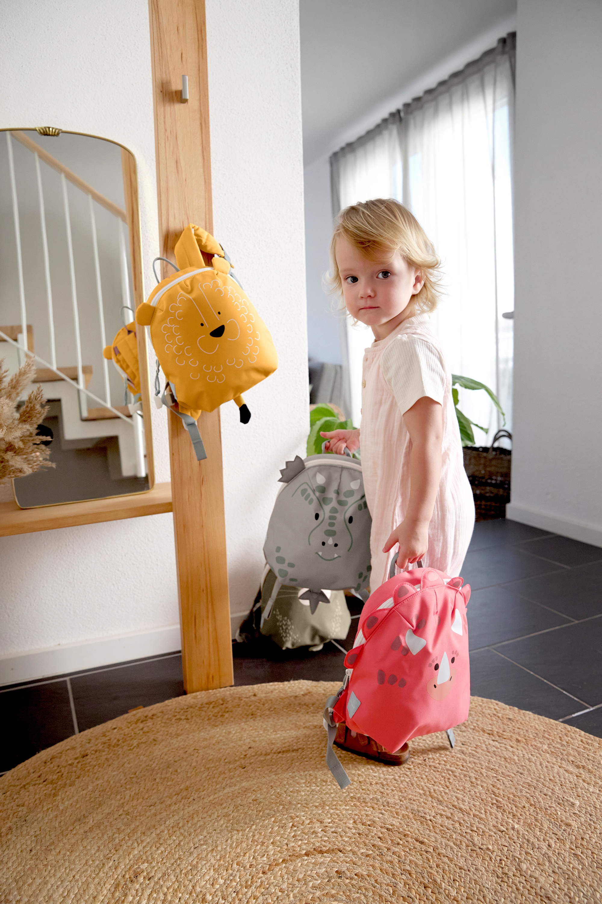 LÄSSIG Kinderrucksack »About Friends, Tiny Backpack, Dino rose«, PETA-approved vegan