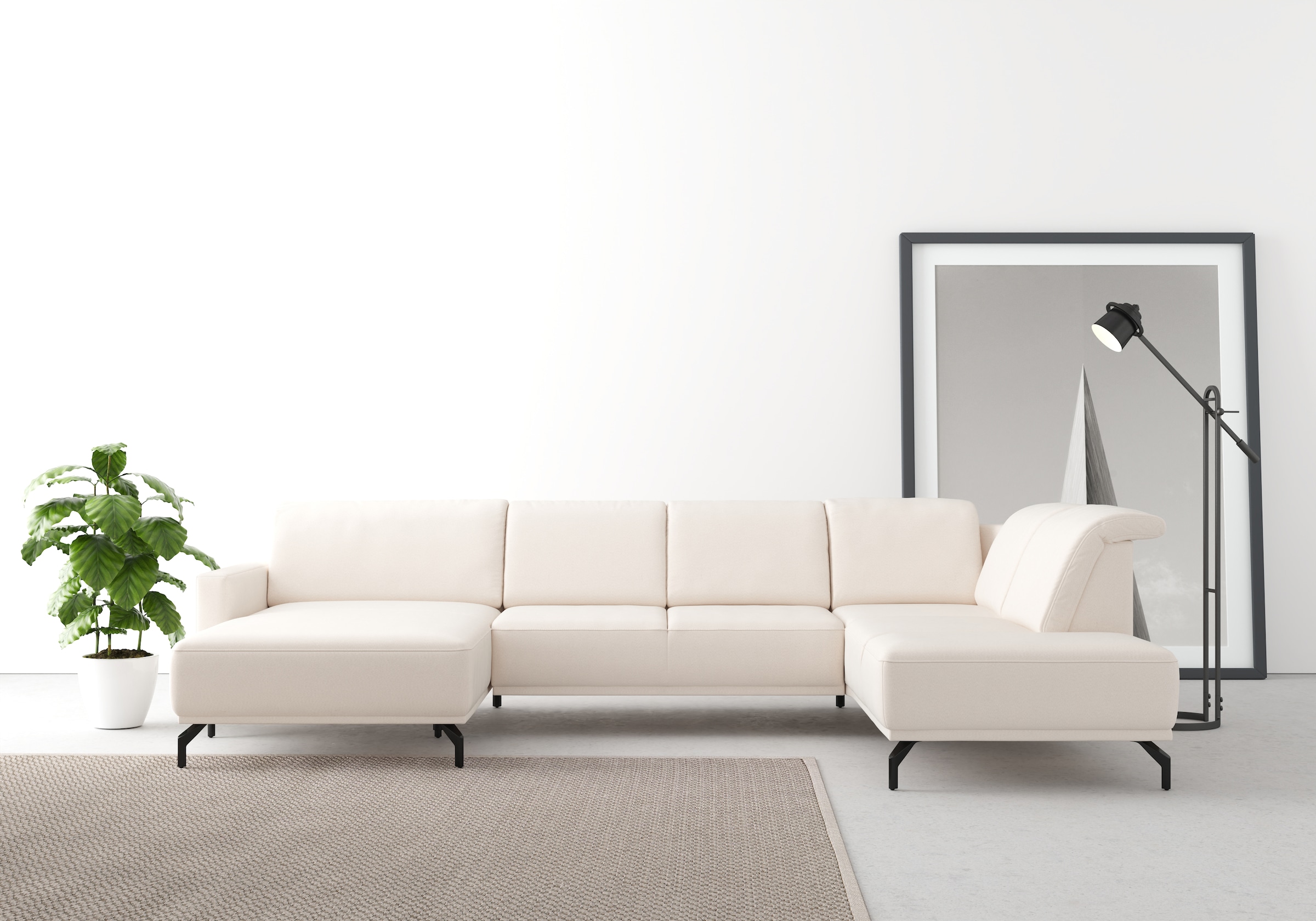 sit&more Wohnlandschaft »Bailando U-Form« wahlweise mit Kopfteilverstellung günstig online kaufen