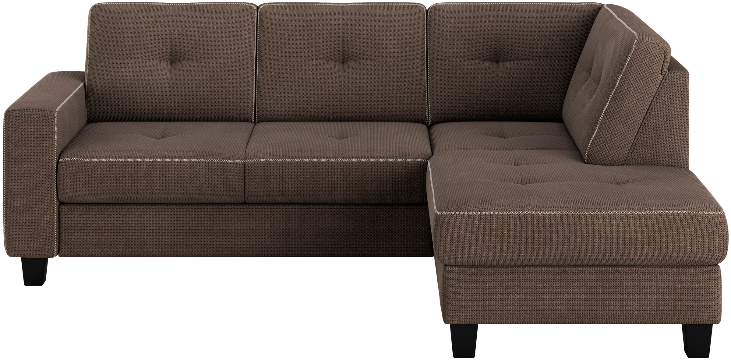 Places of Style Ecksofa »Varese«, Kreuznaht in beige günstig online kaufen