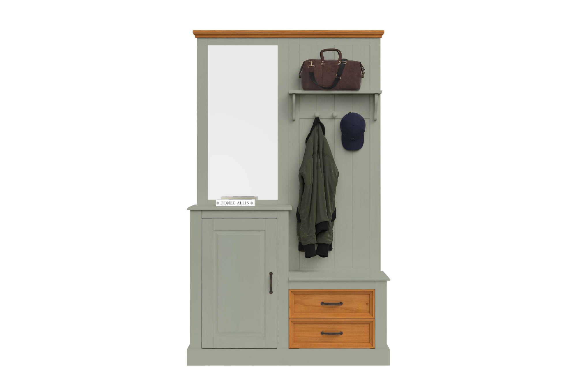 Home affaire Garderobenschrank »Selma«, Kompaktgarderobe, mit Spiegel, Haken und Hutablage, Breite 110 cm