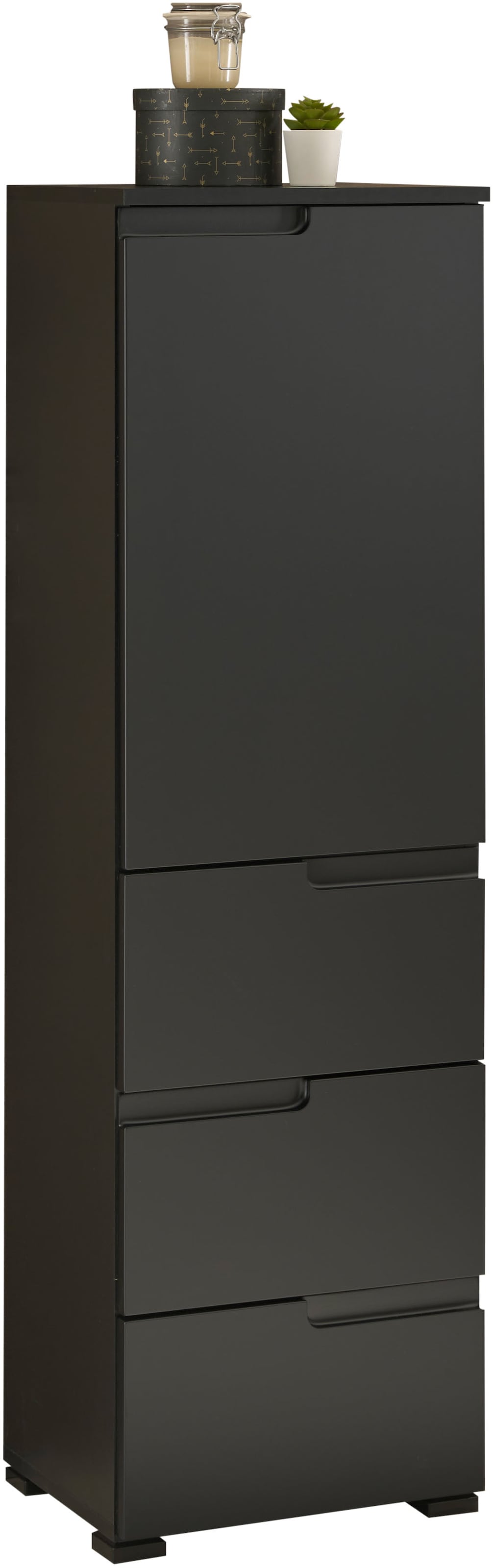 BASIC by Balculina Midischrank »Spice, Badezimmerschrank BxTxH 40x134x32 cm« 1 Stk. tlg. Breite 40 cm, Griffmulden,