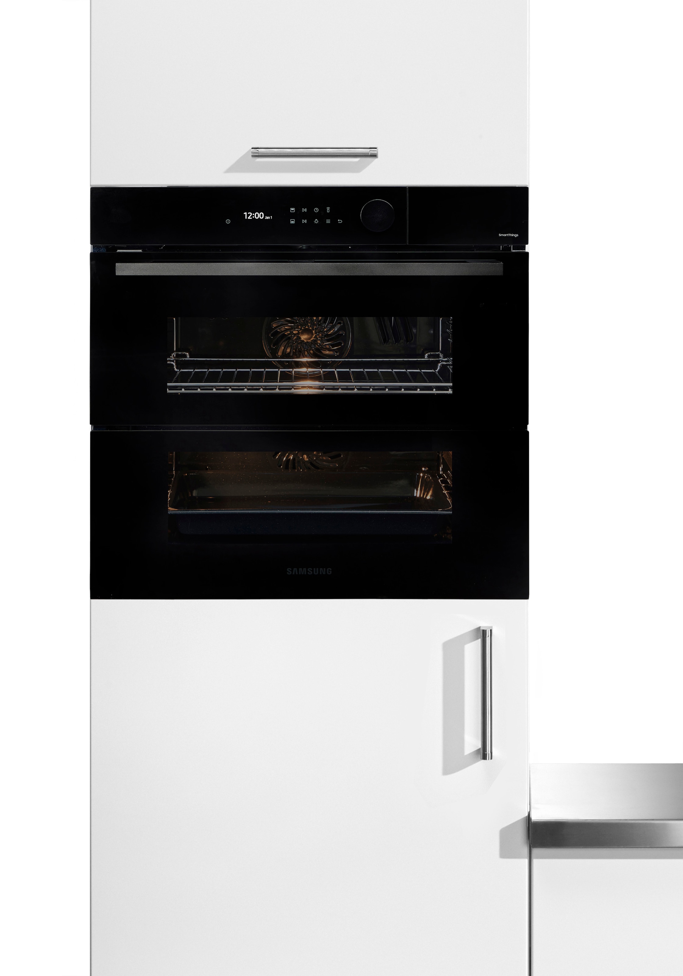 Samsung Pyrolyse Backofen Serie 5 »NV7B5775XDK«, mit 1-fach-Teleskopauszug, Pyrolyse-Selbstreinigung, Dual Cook Flex – Ein Ofen. Zwei Garräume. Flexible Tür.