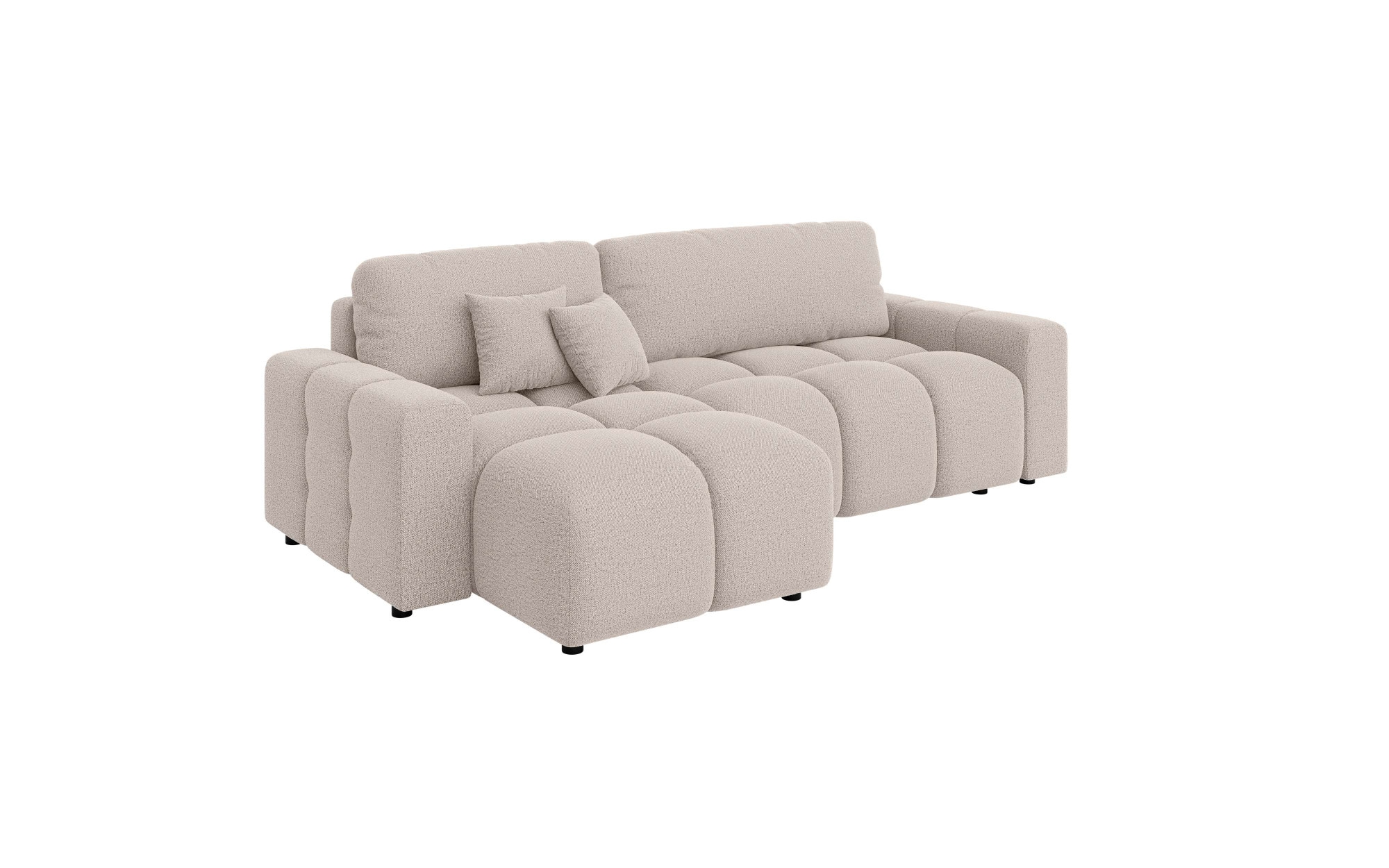 INOSIGN Ecksofa »FELICI, Schlafsofa 233cm, L-Form mit Recamiere beidseitig montierbar«, Designsofa mit Bettfunktion und Bettkasten, Maße B/T/H: 233/142/88 cm